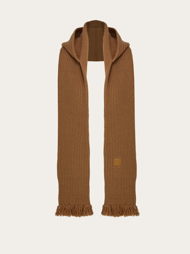 Knitted hood with scarf 1