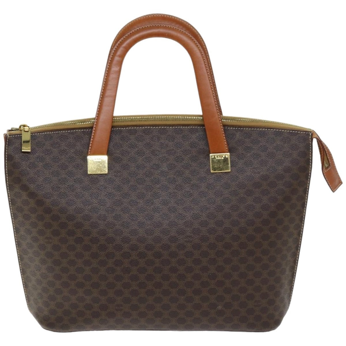 CELINE Macadam Canvas Hand Bag Pvc Brown - 13