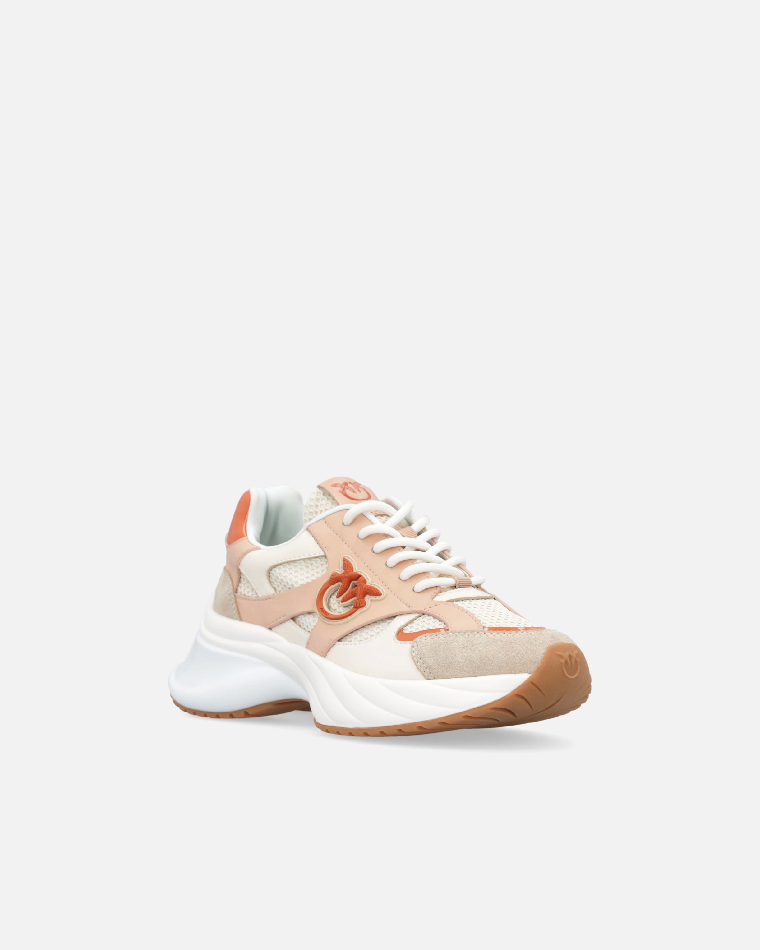 NEUTRAL-COLOURED ARIEL SNEAKERS WITH PATENT DETAILS - 2