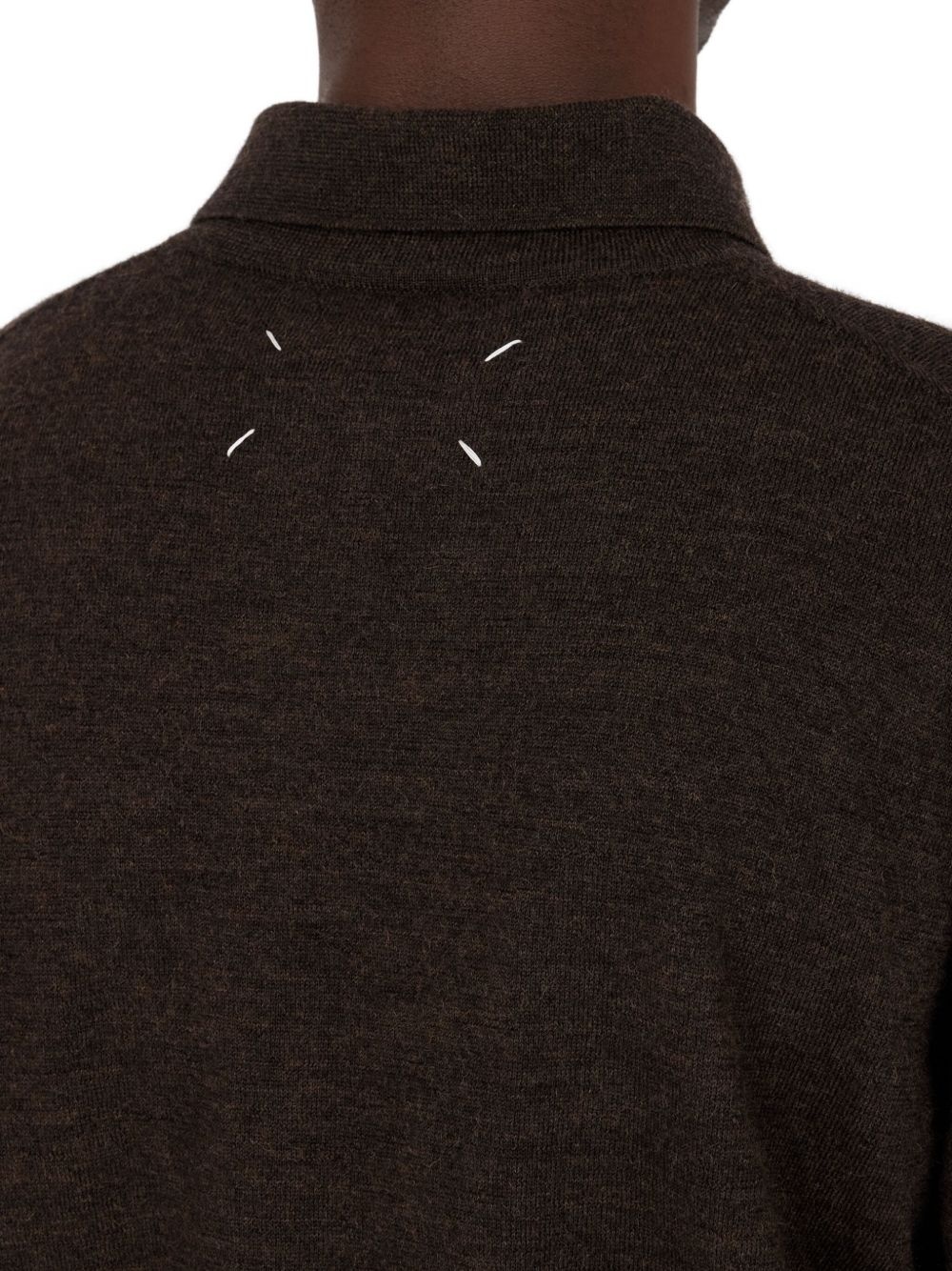 elbow-patch wool polo shirt - 5