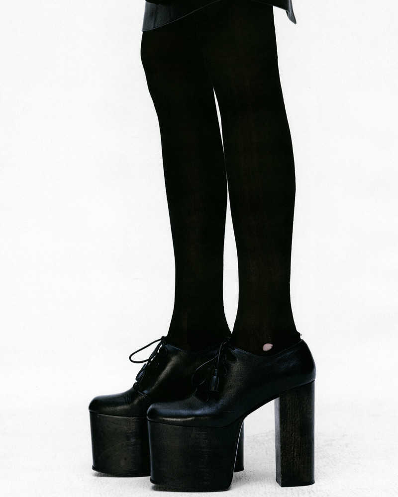 HOLLOW CROSS LACE UP PLATFORMS 3