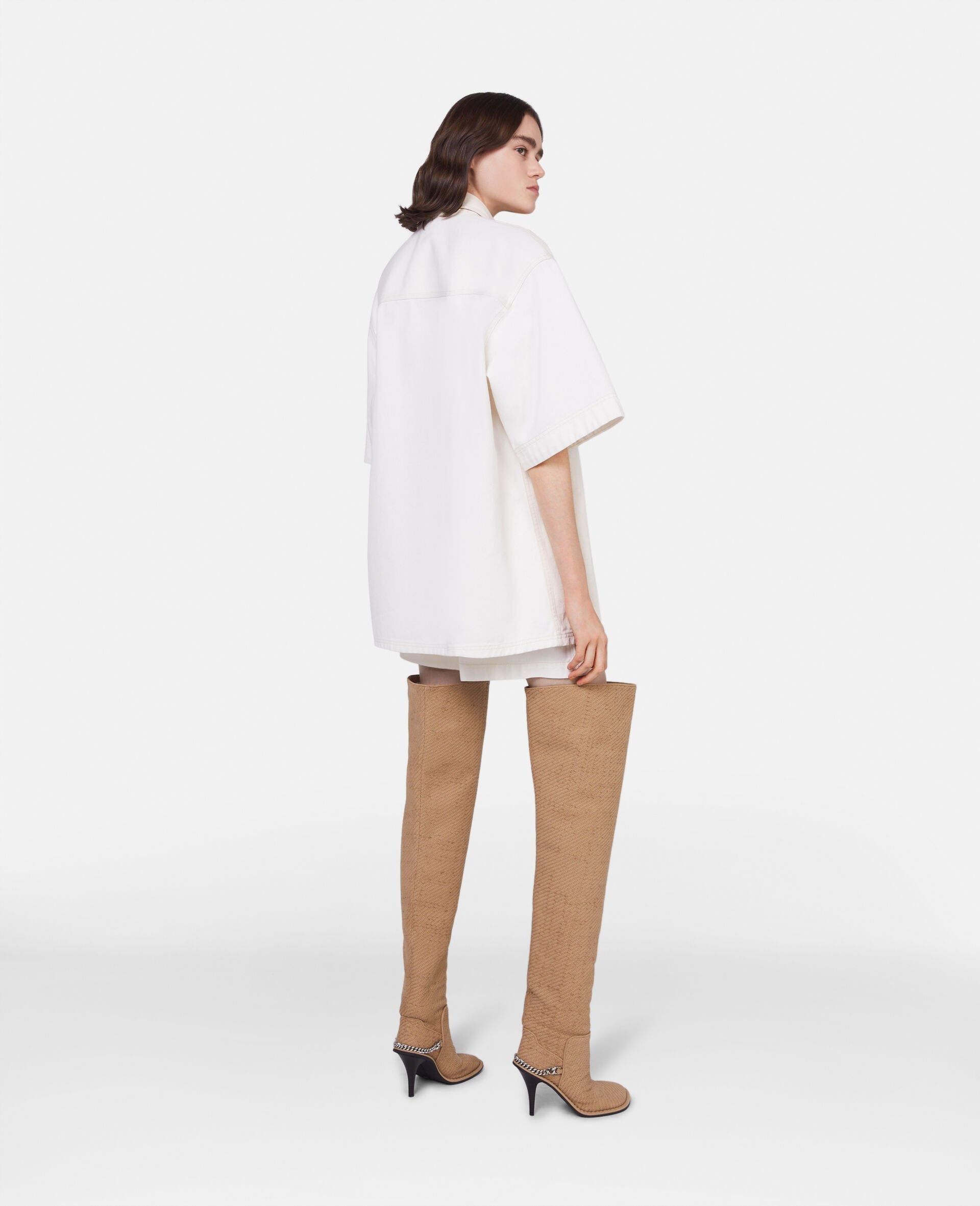 Oversized Utility Denim Shirt - 3