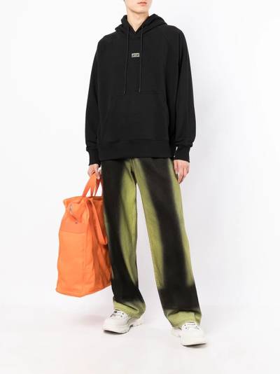 MSGM logo-plaque cotton-blend hoodie outlook