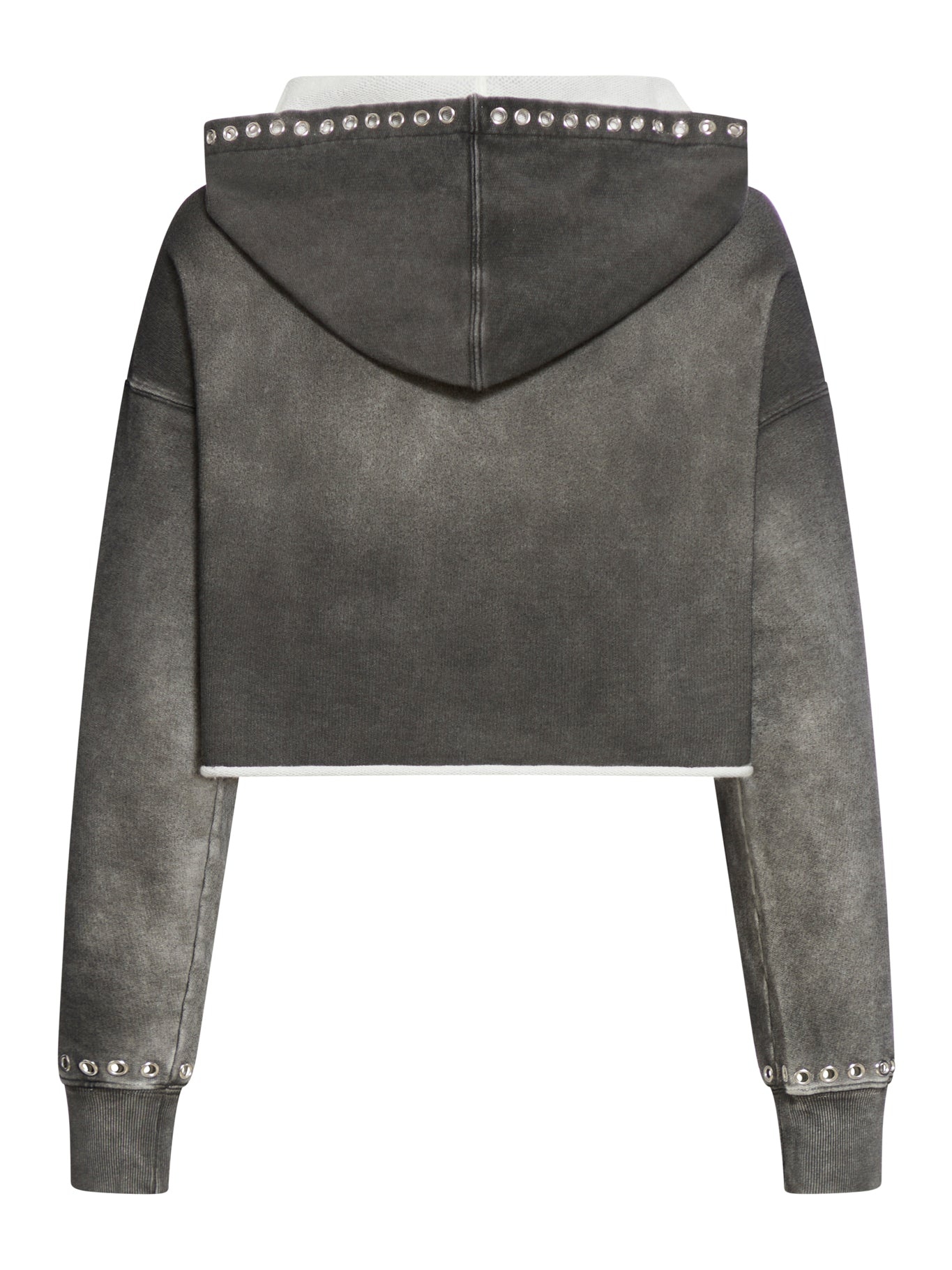 FADED COTTON CROP SWEATSHIRT - 2