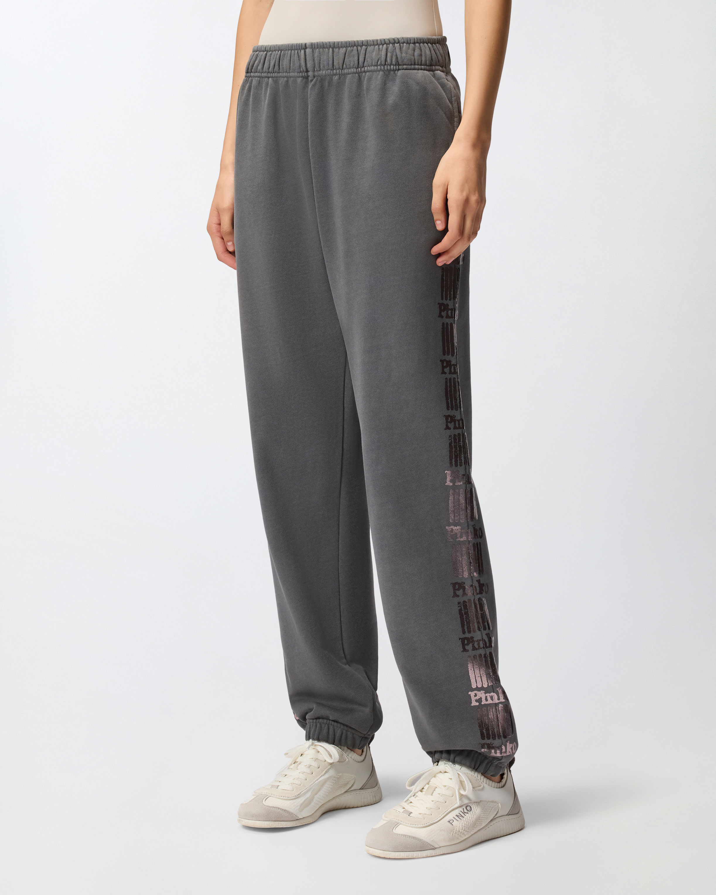 LAMINATED-PRINT FLEECE JOGGERS - 3