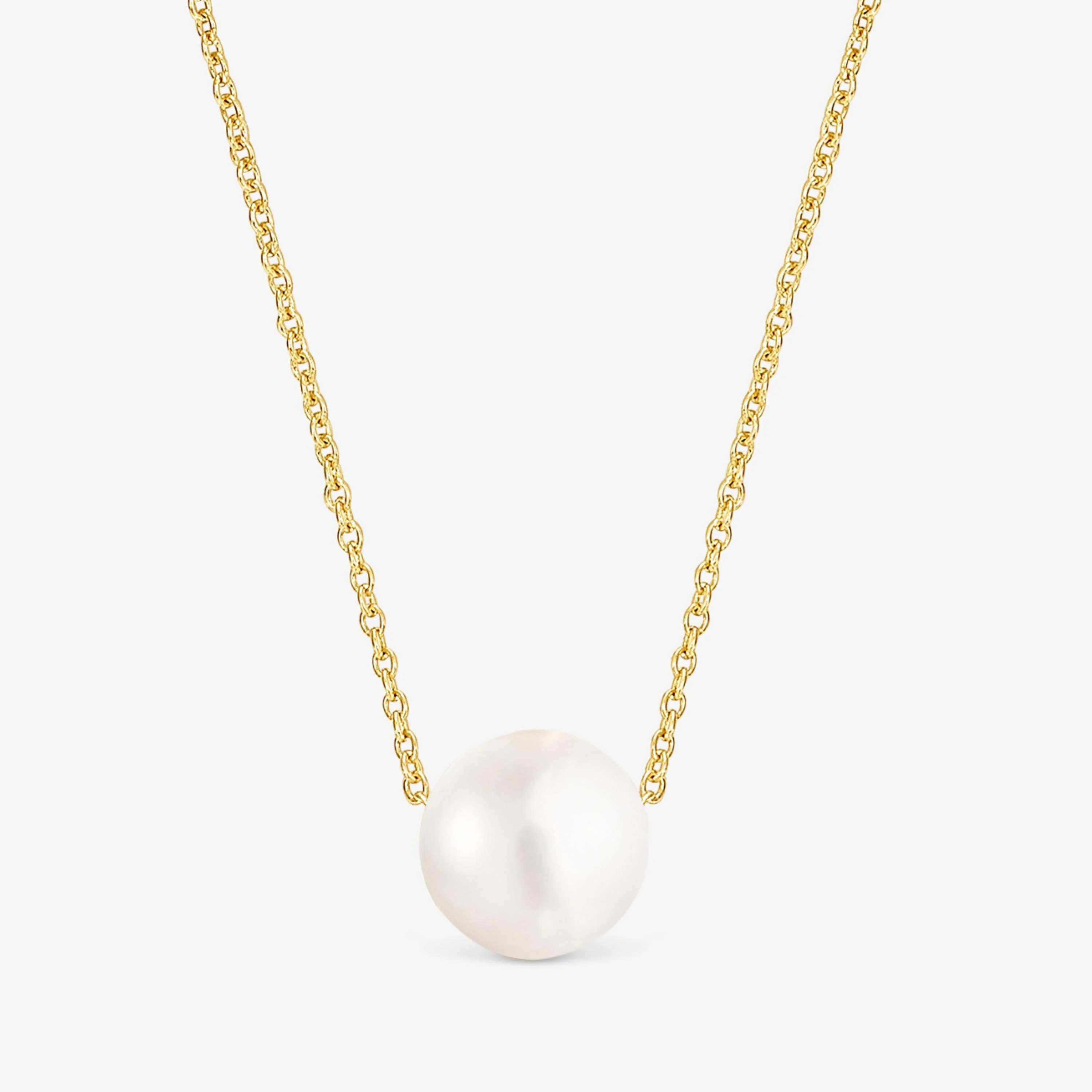 18K gold vermeil Gloss Necklace with Pearl - 1