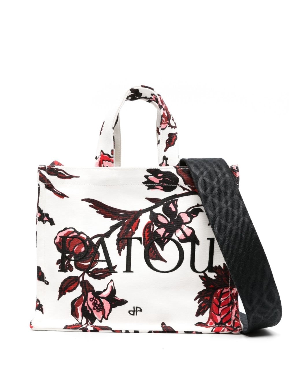 small floral-print tote bag - 1