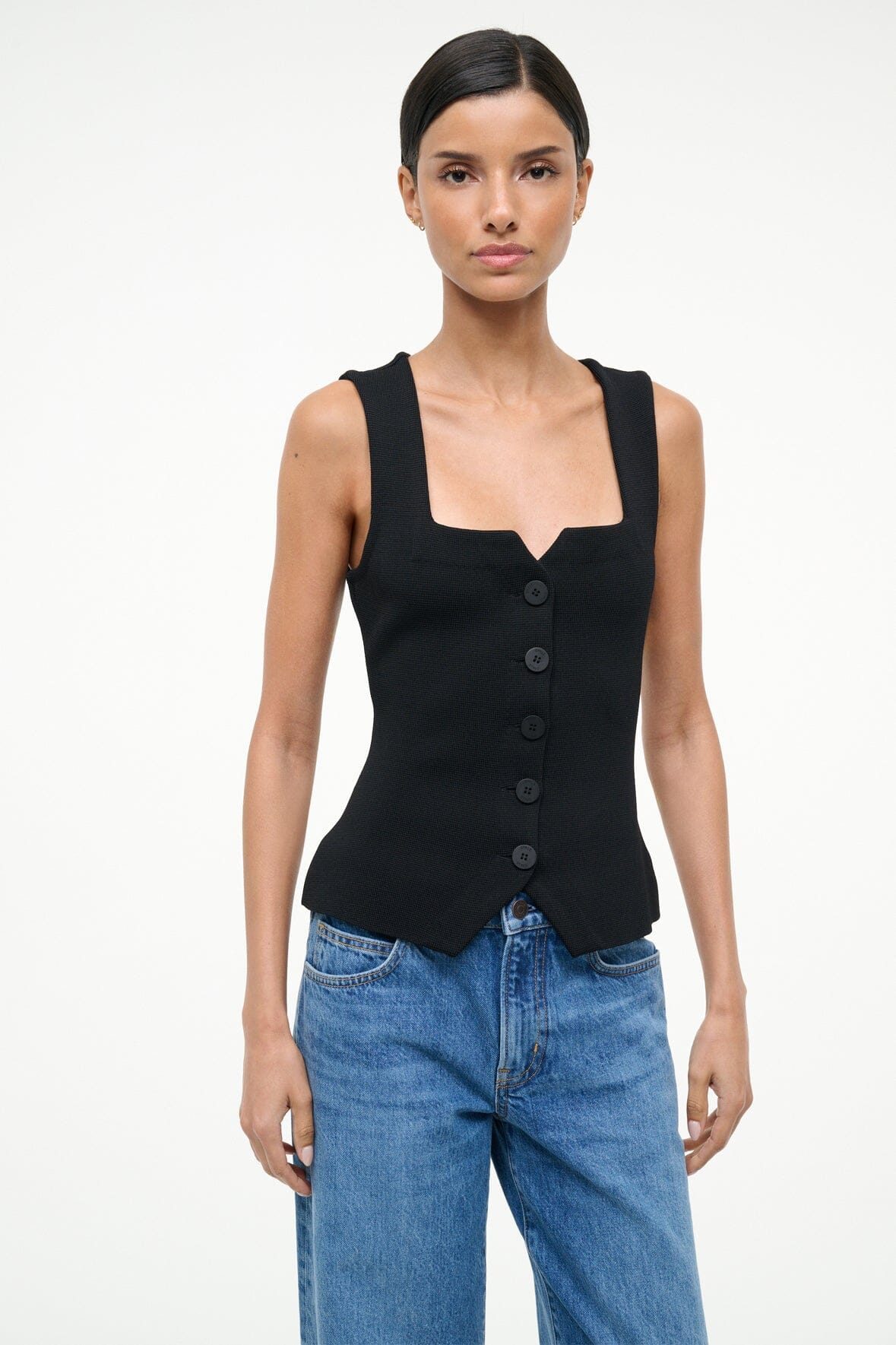 STAUD MARISA TOP BLACK - 2