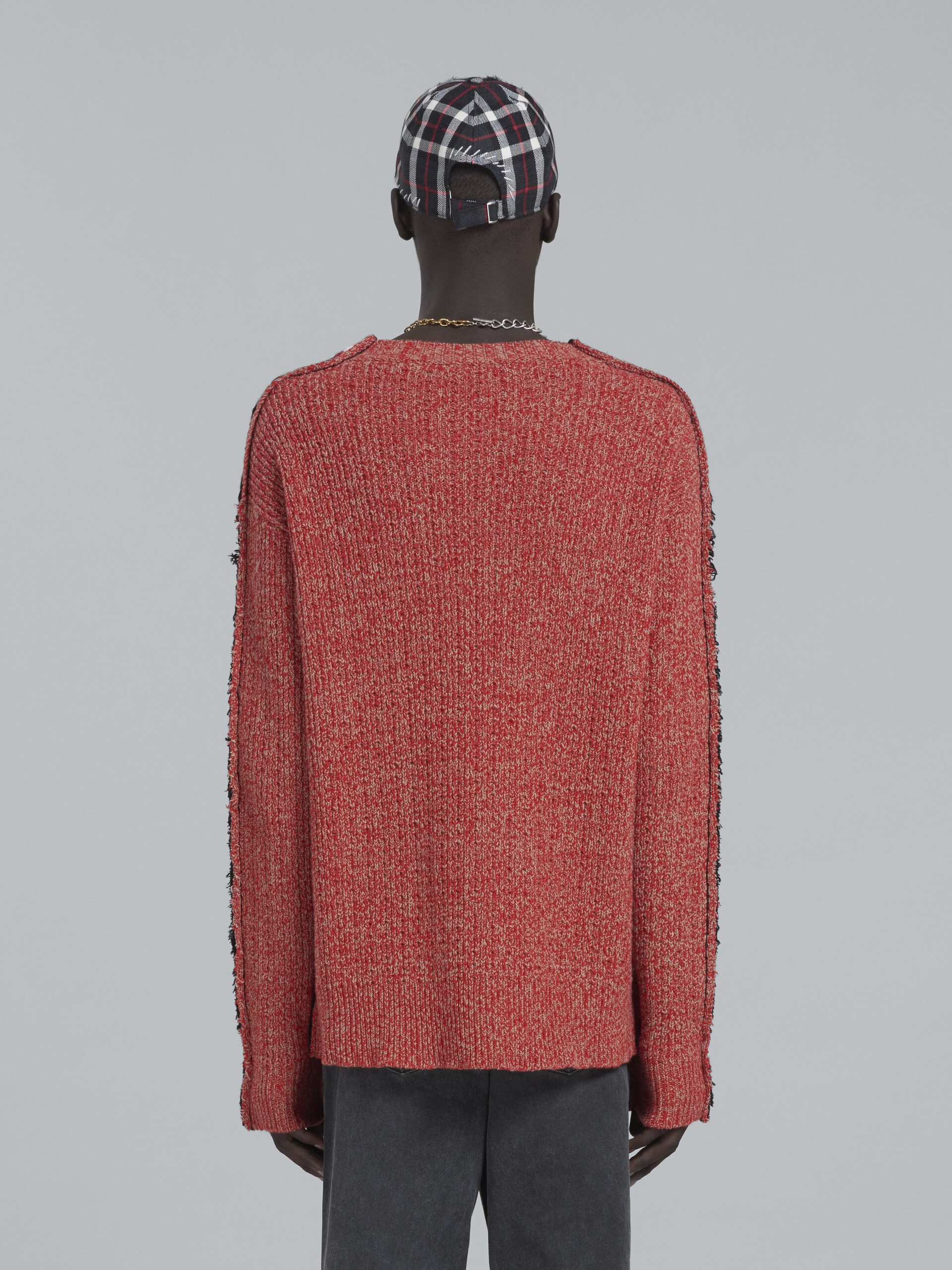 BLACK KNITTED CREWNECK SWEATER - 3