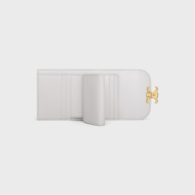 Small Flap Wallet TRIOMPHE in Shiny calfskin 4