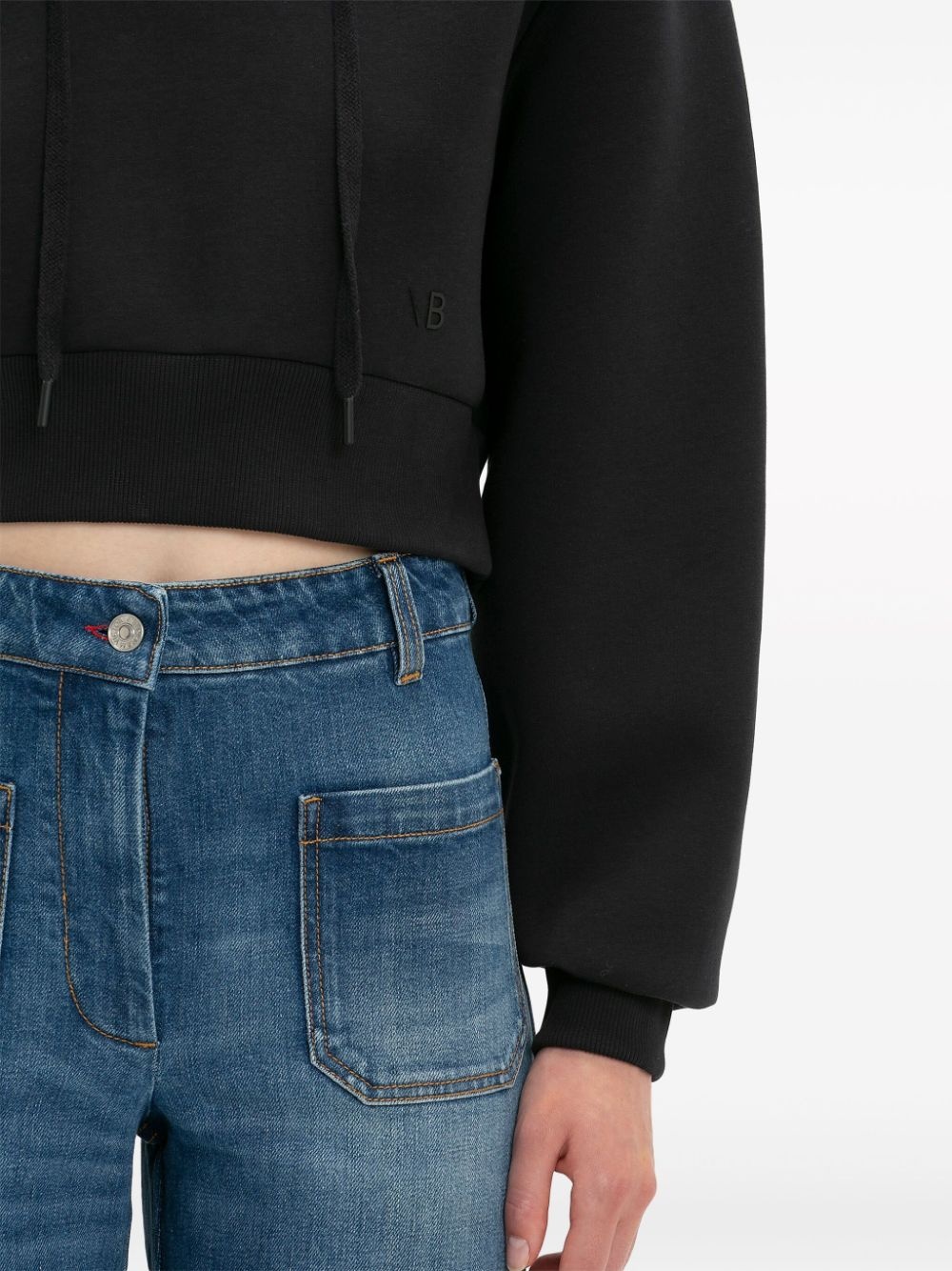 logo-embroidered cotton-blend hoodie - 6