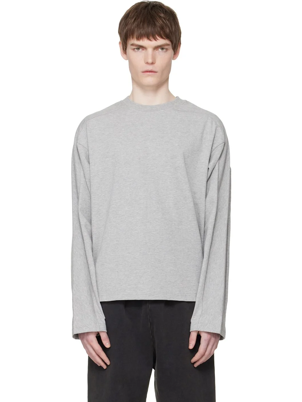 Gray Heavy Long Sleeve T-shirt - 1