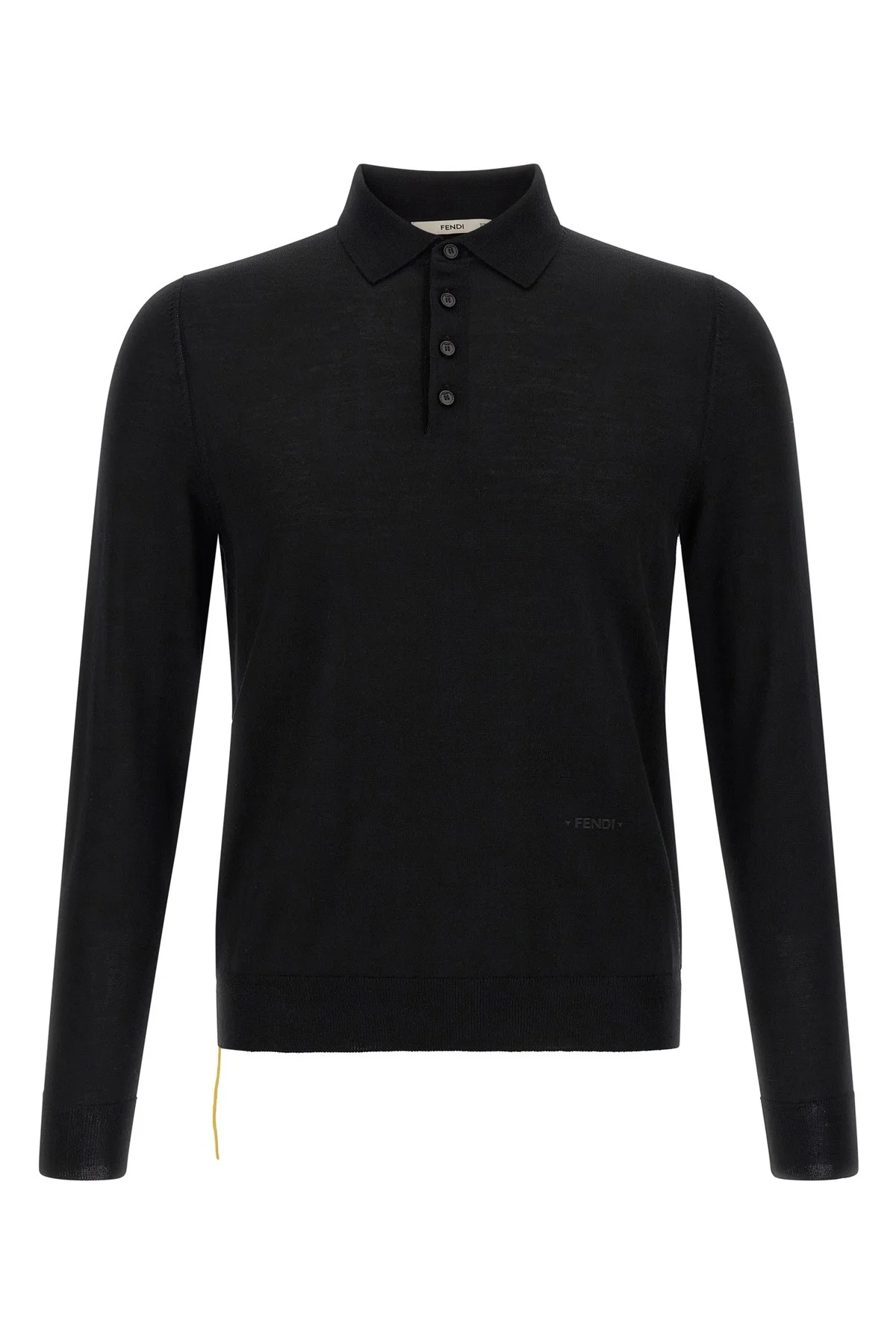 Yellow Stitching Polo Shirt With Visible Thread - 1