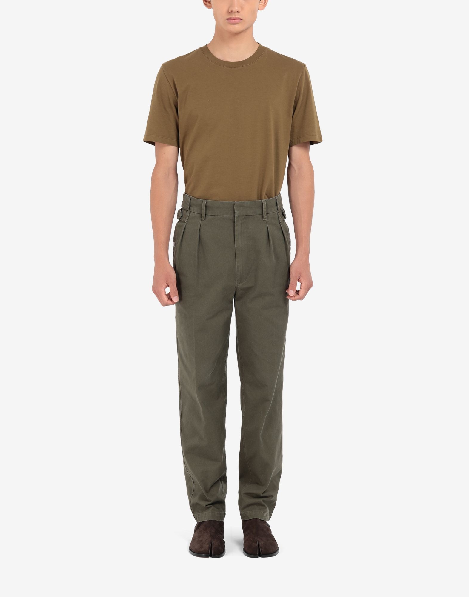 Pleat cotton chinos - 2