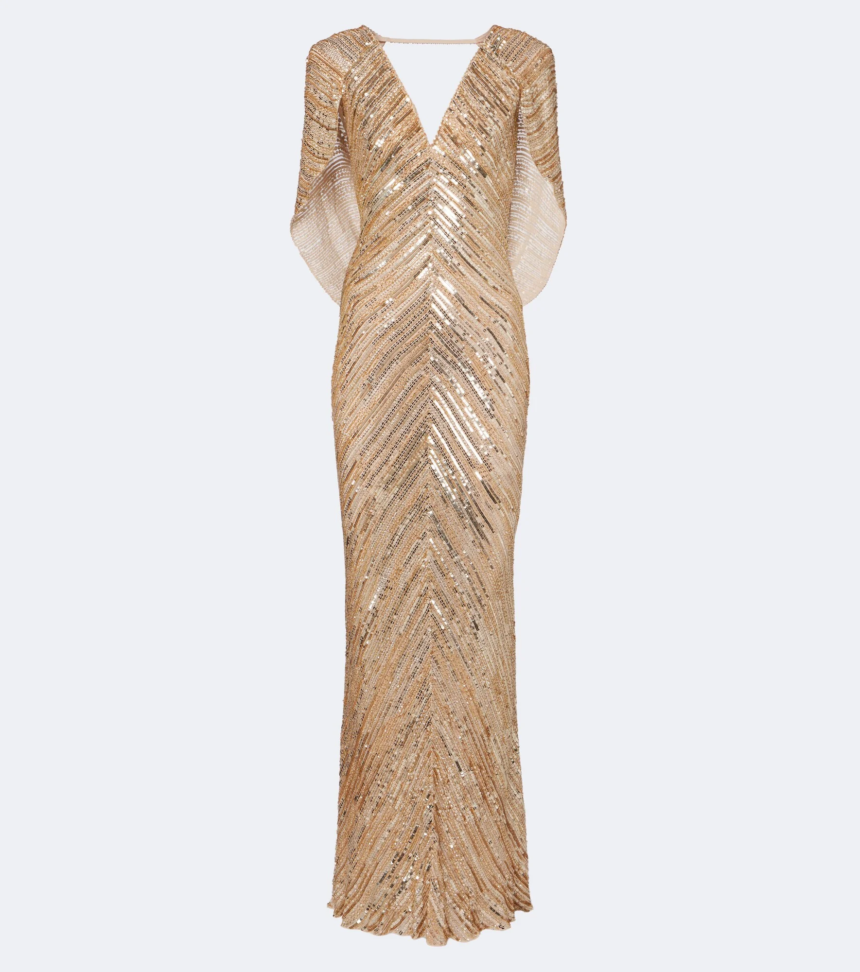 Fiore sequined caped gown - 1