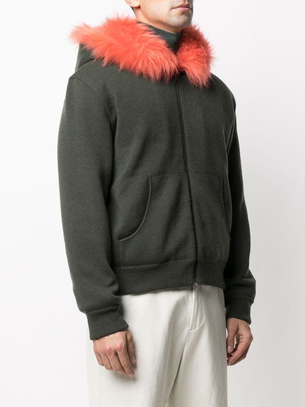 reversible fur-lined hoodie - 4