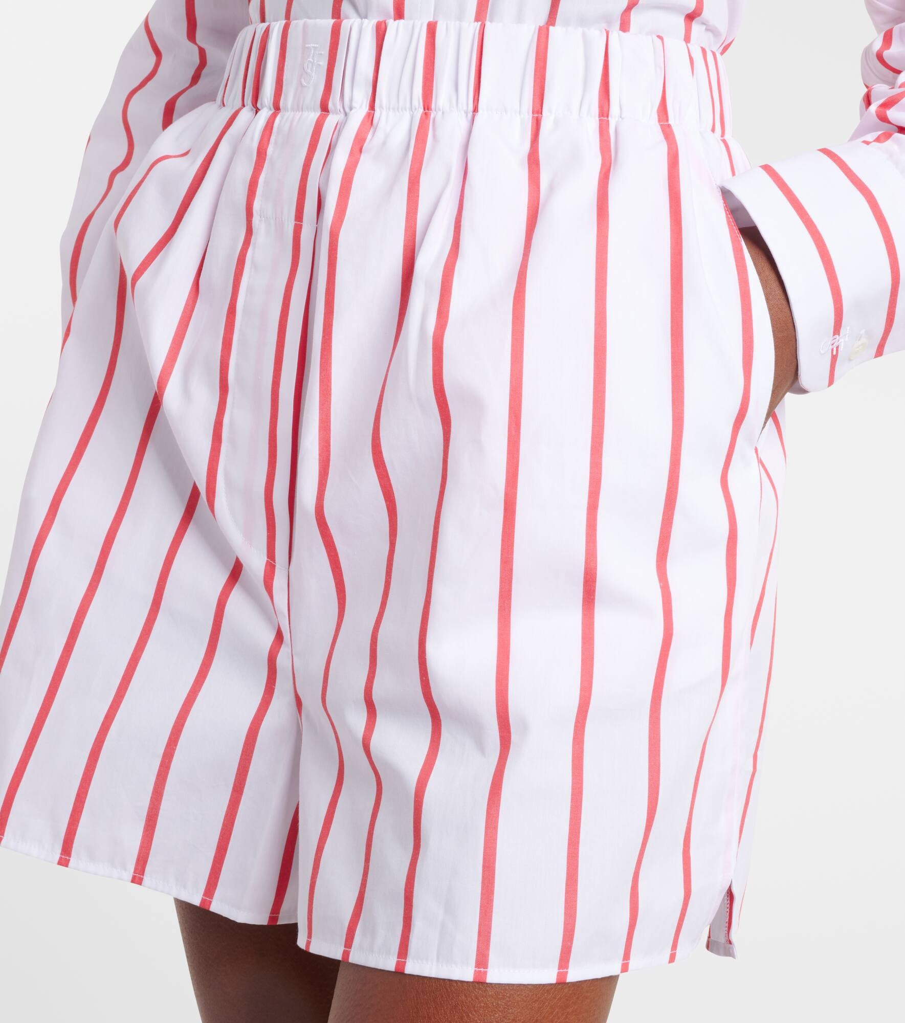 Lui striped cotton poplin shorts - 5