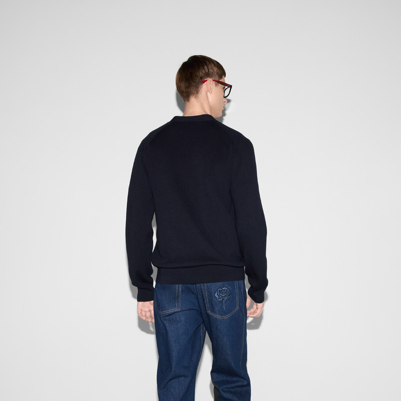 Silk cotton cardigan with intarsia 4