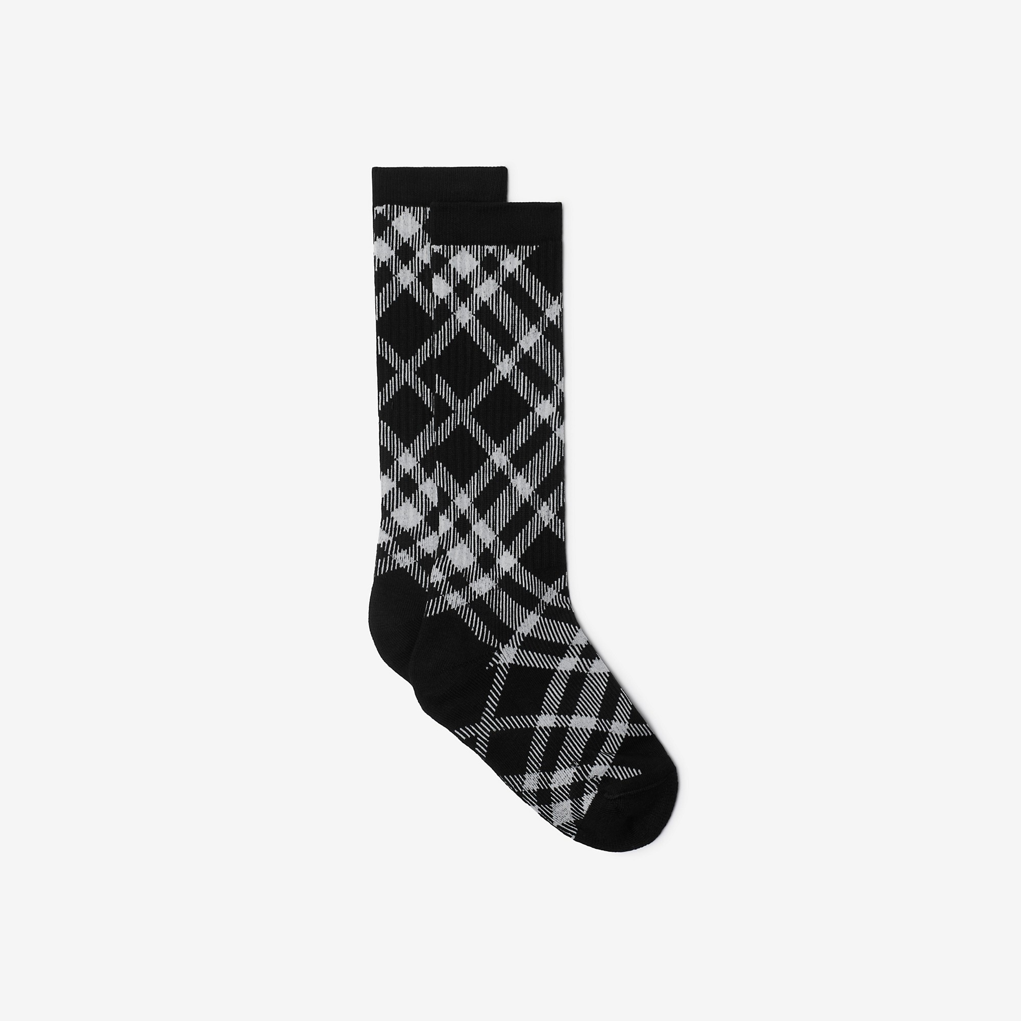 Check Cotton Blend Socks - 2