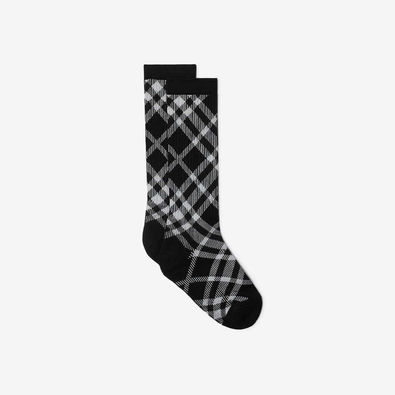 Burberry Check Cotton Blend Socks outlook