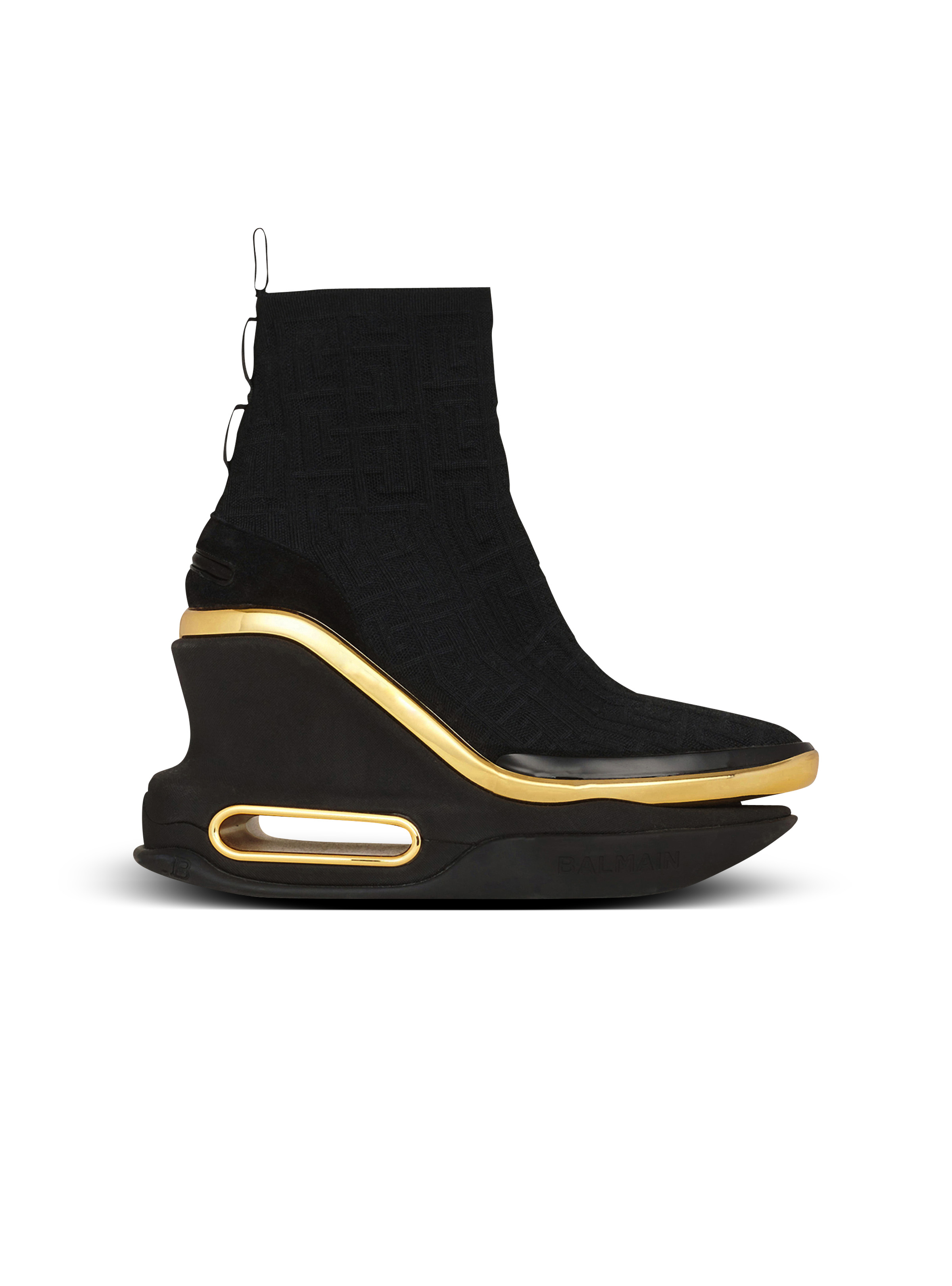 B-Bold mesh wedge trainers with Balmain monogram - 1