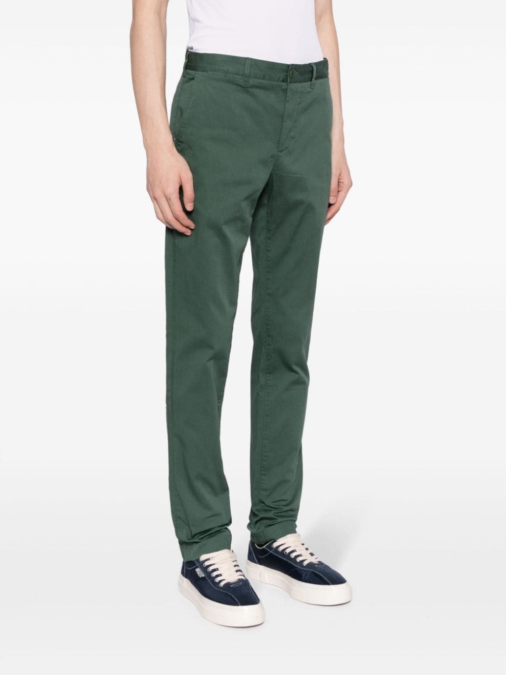 mid-rise slim-cut trousers - 3