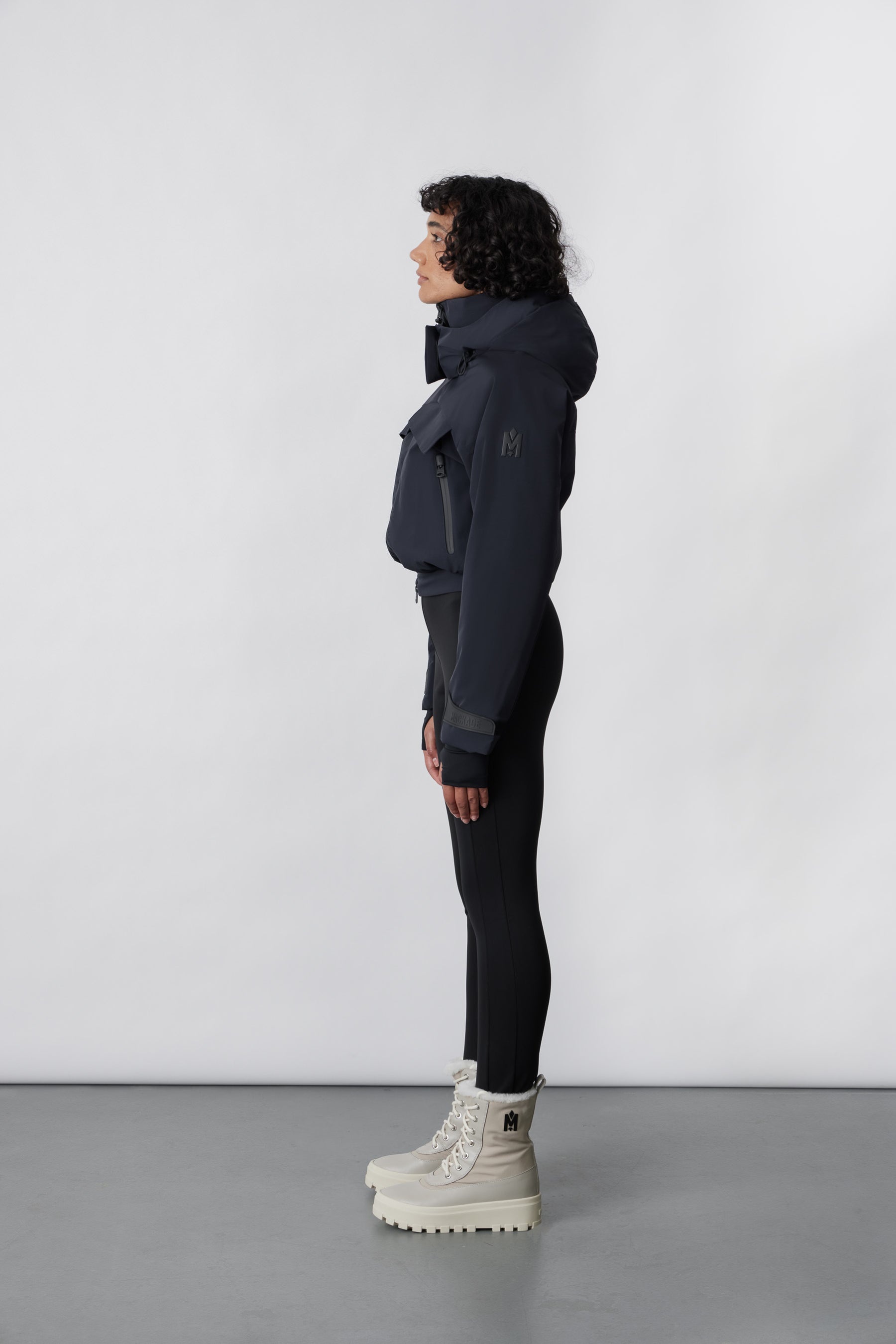 LUMI Down stirrup ski suit with hood - 3