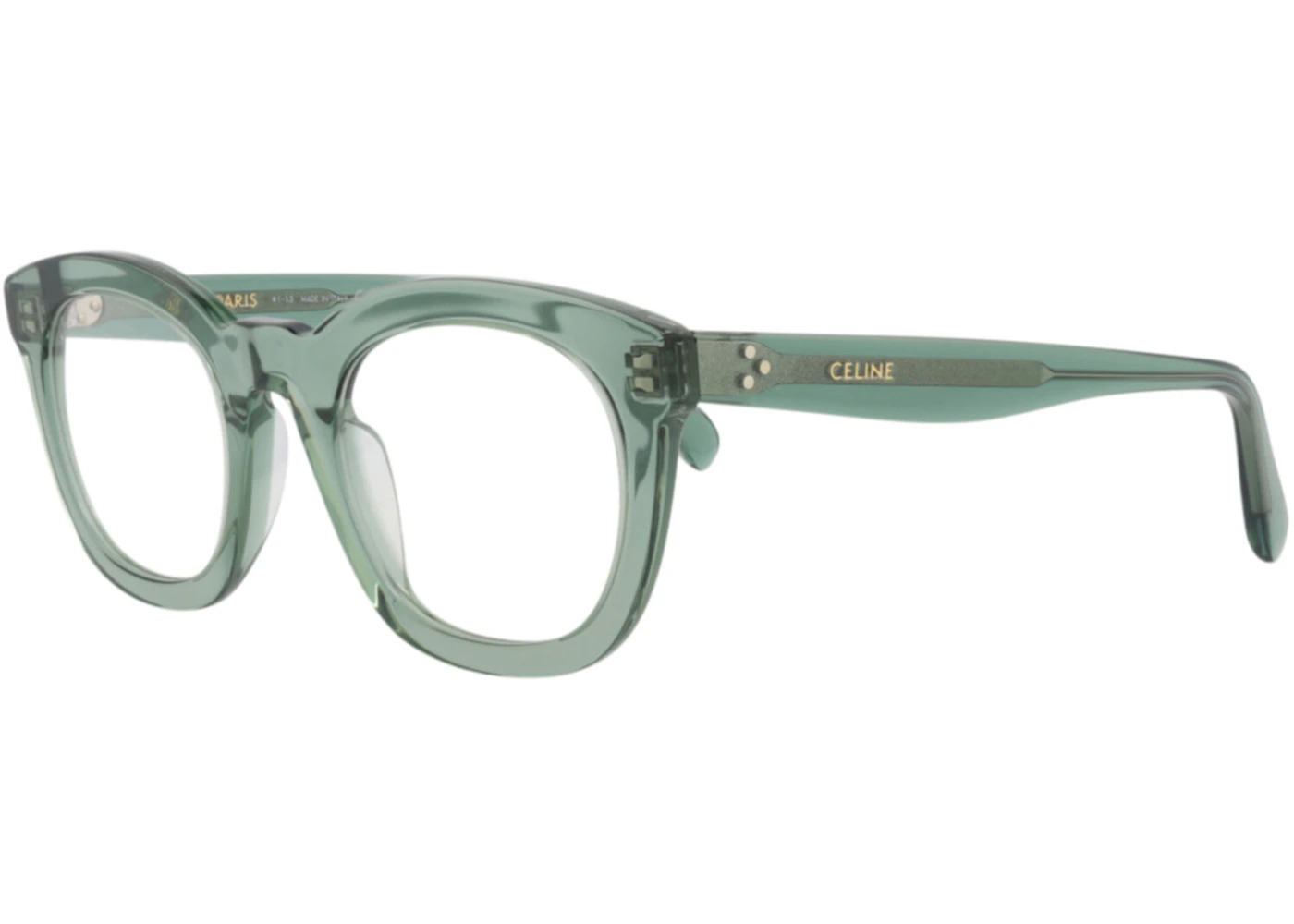 Celine Round-Frame Acetate Optical Frames Green Green Transparent (CL5004IN-48-093) - 2
