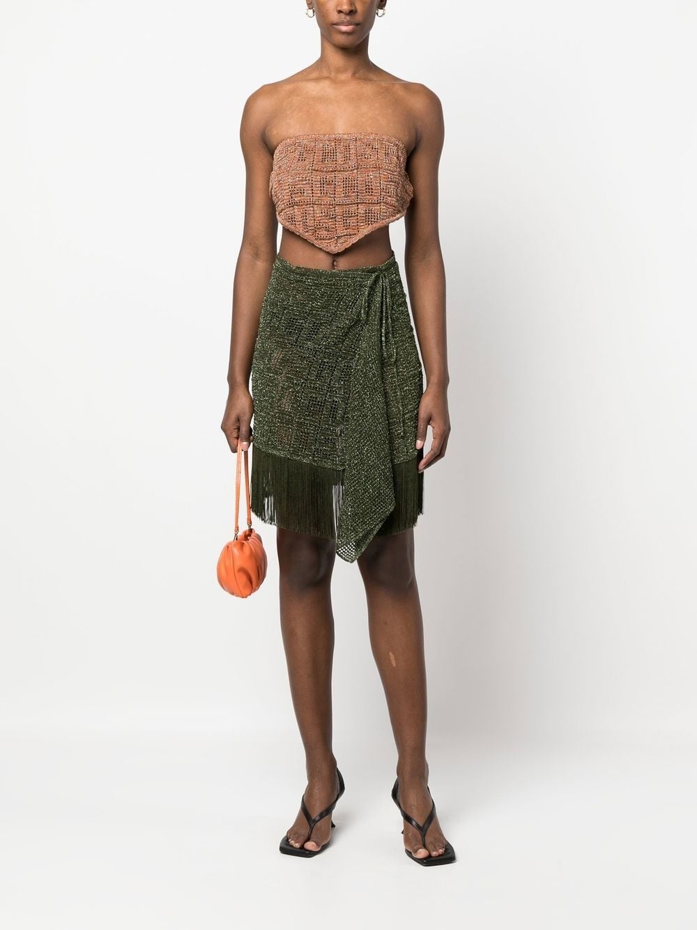 macramé monogram bandana top - 2
