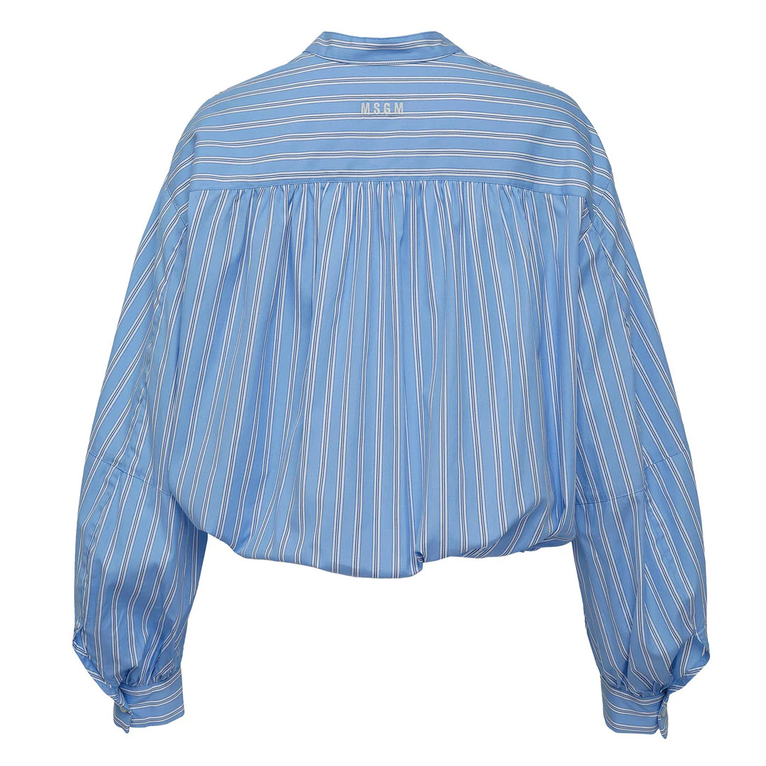 Stripe Balloon Sleeve Shirt - 2