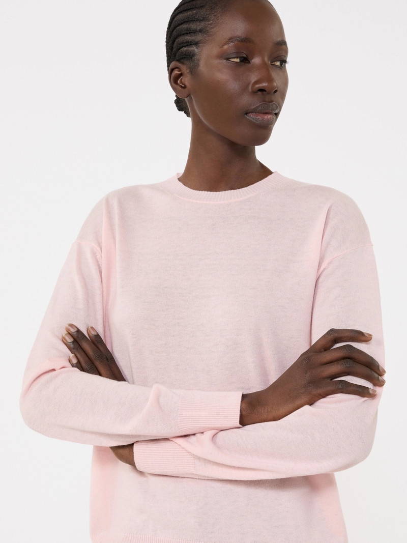 VENTO Wool and cashmere basic sweater - PINK 5