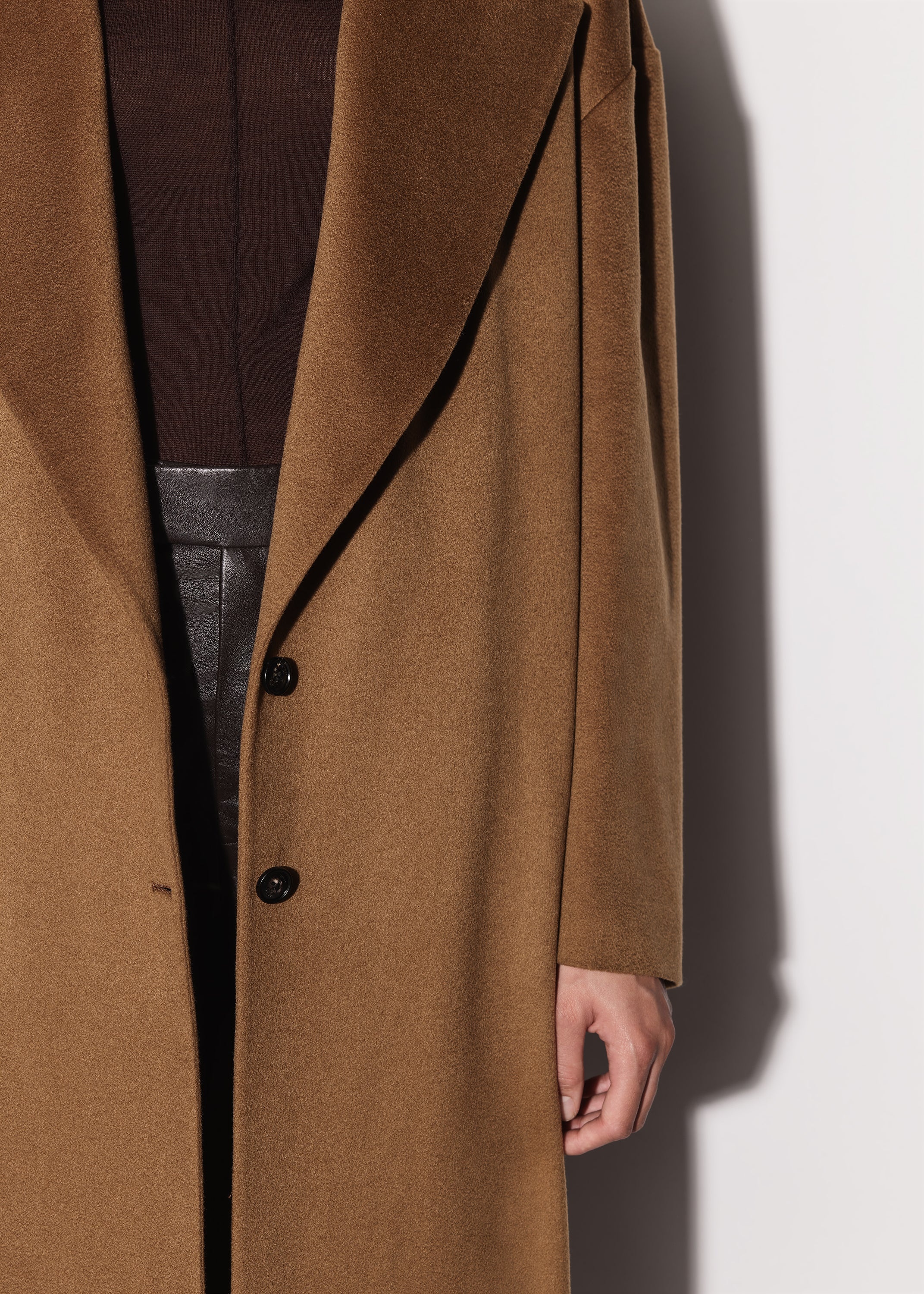 CASHMERE SINGLE BREASTED COAT - 4