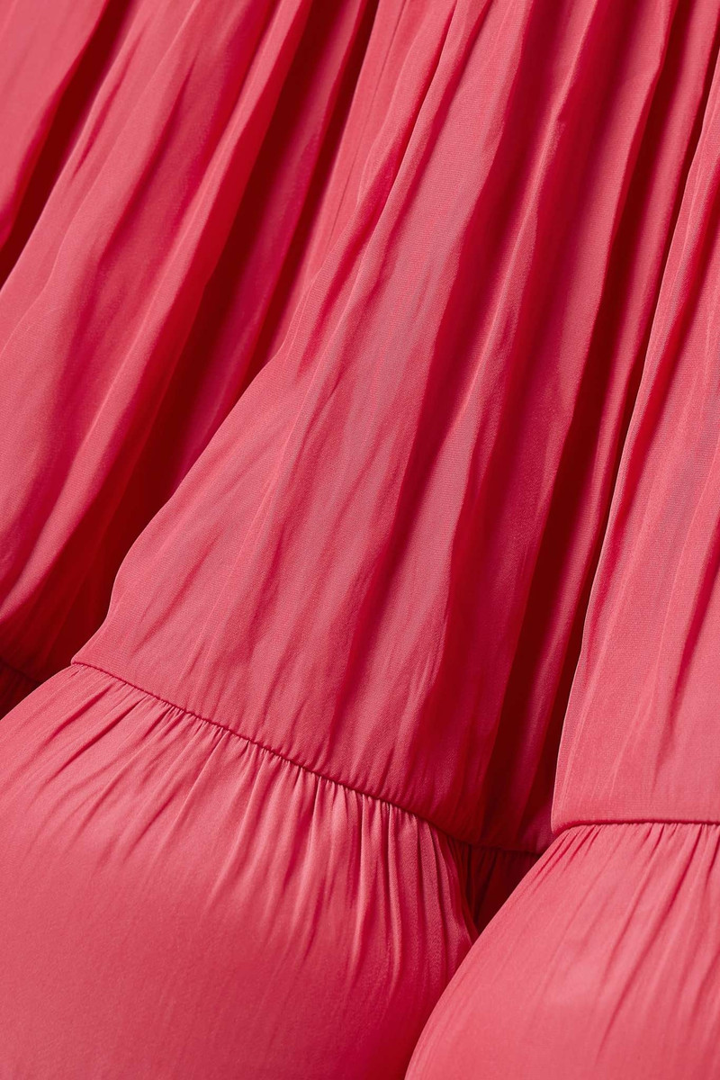 Ruffled gathered charmeuse mini skirt 5