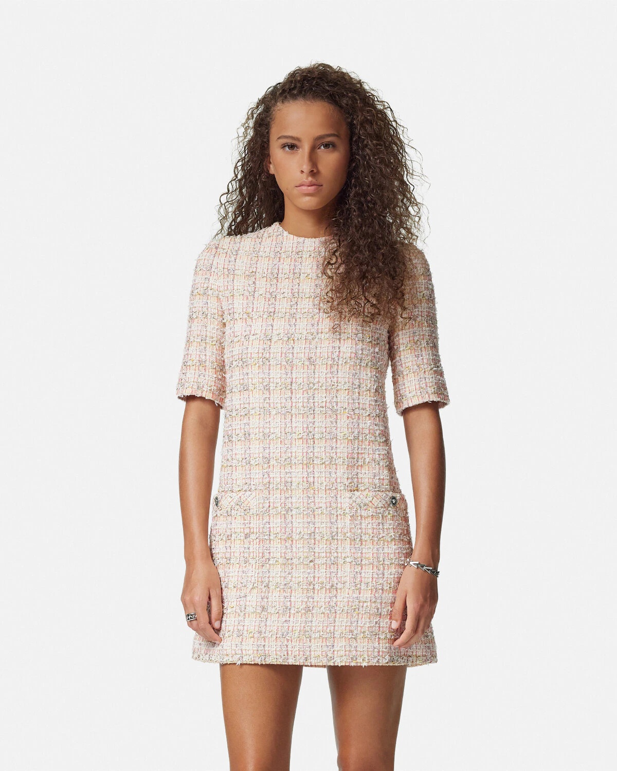 Tweed A-line Mini Dress - 4