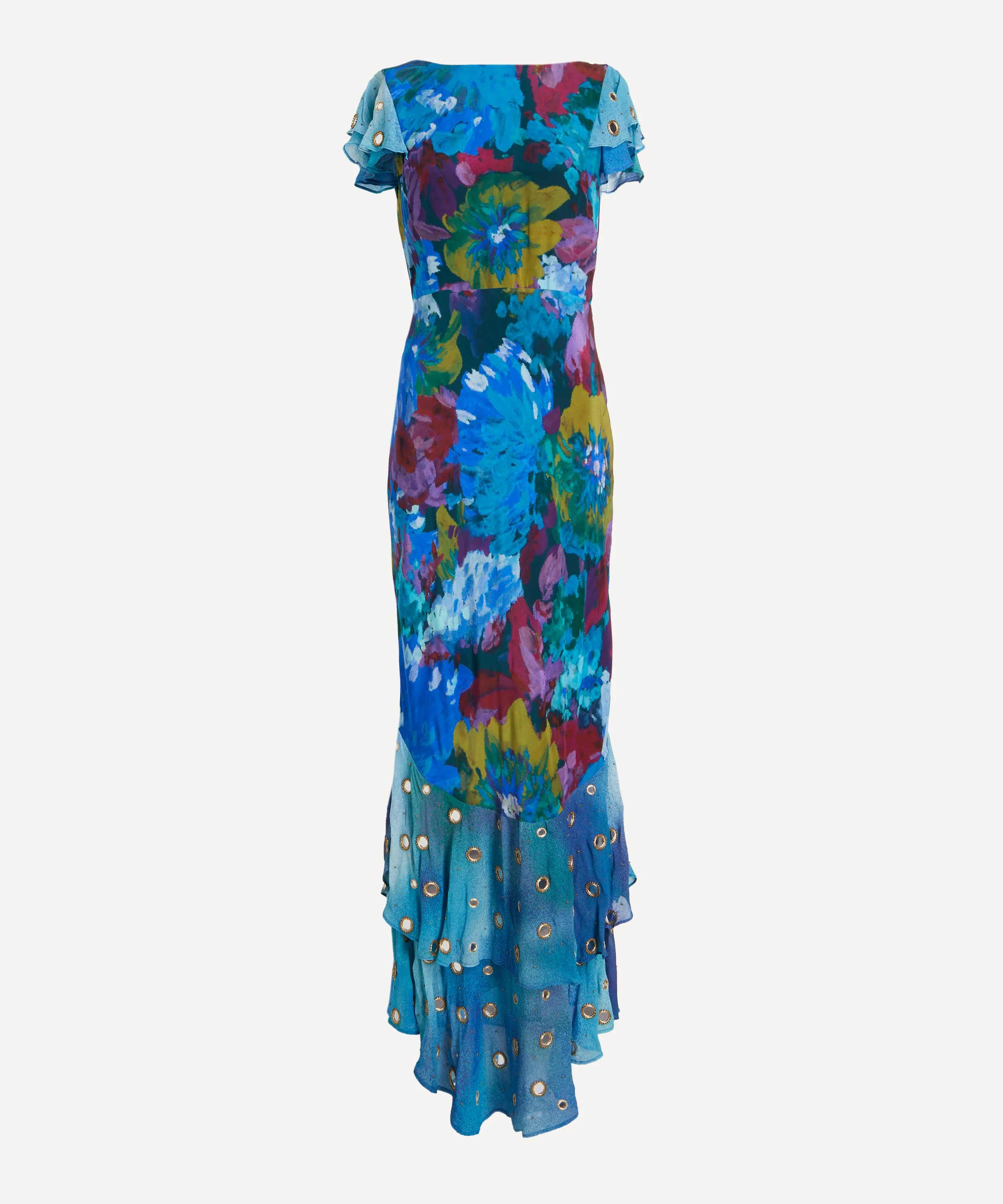 Made With Liberty Fabrics Ordinia Jessica Bouquet Mix Blue Dress - 1
