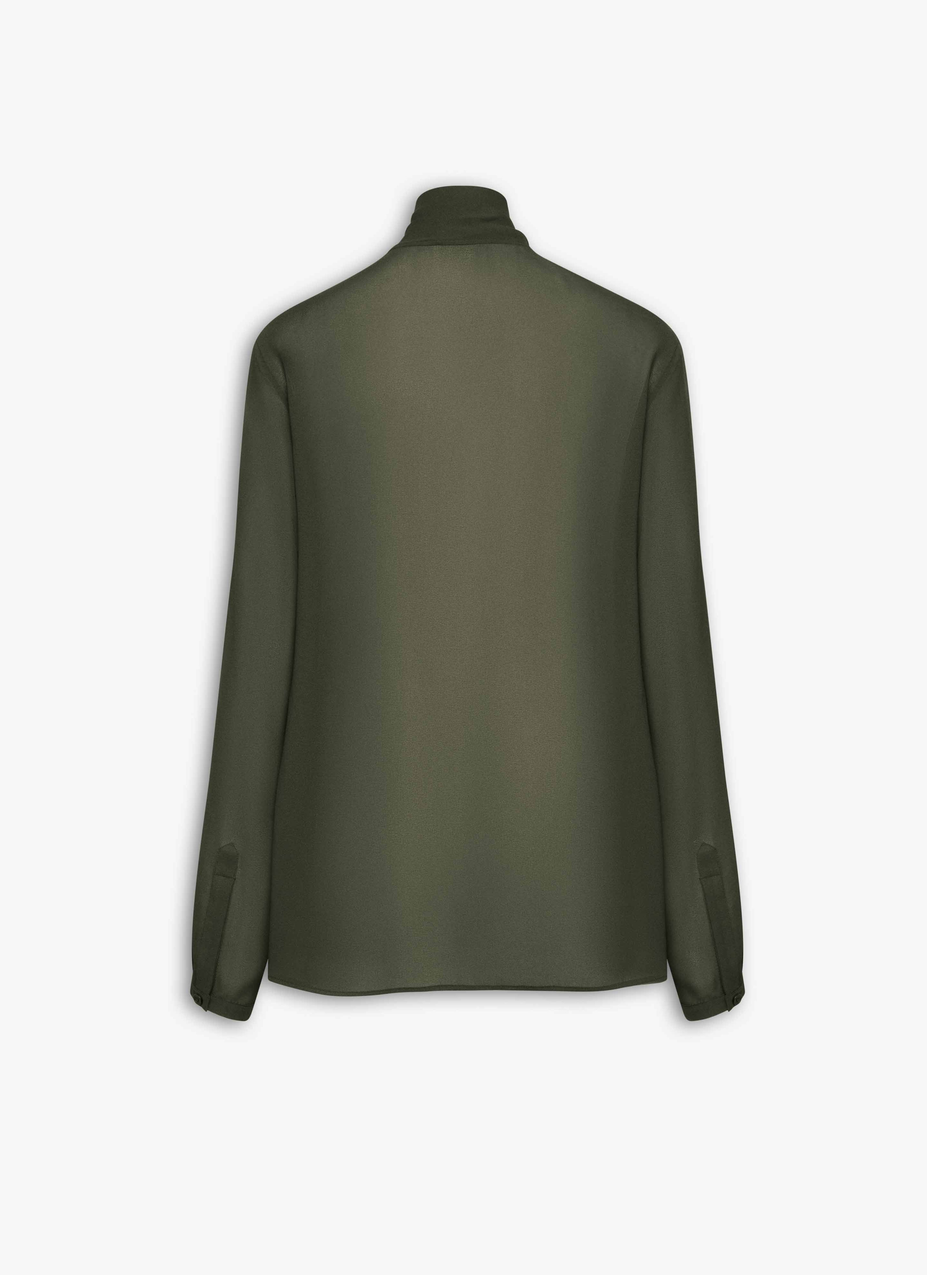 GEORGETTE SCARF BLOUSE - 4