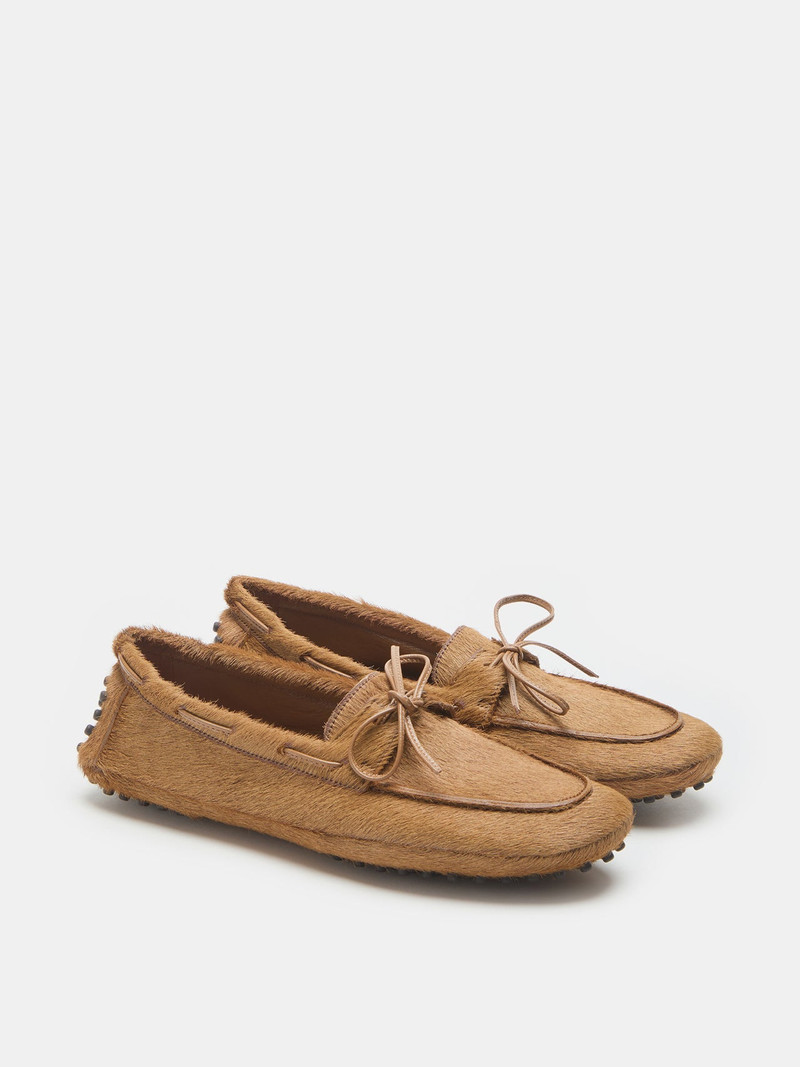 LE MONDE BÉRYL Driver Moccasin / Chestnut Calf Hair outlook