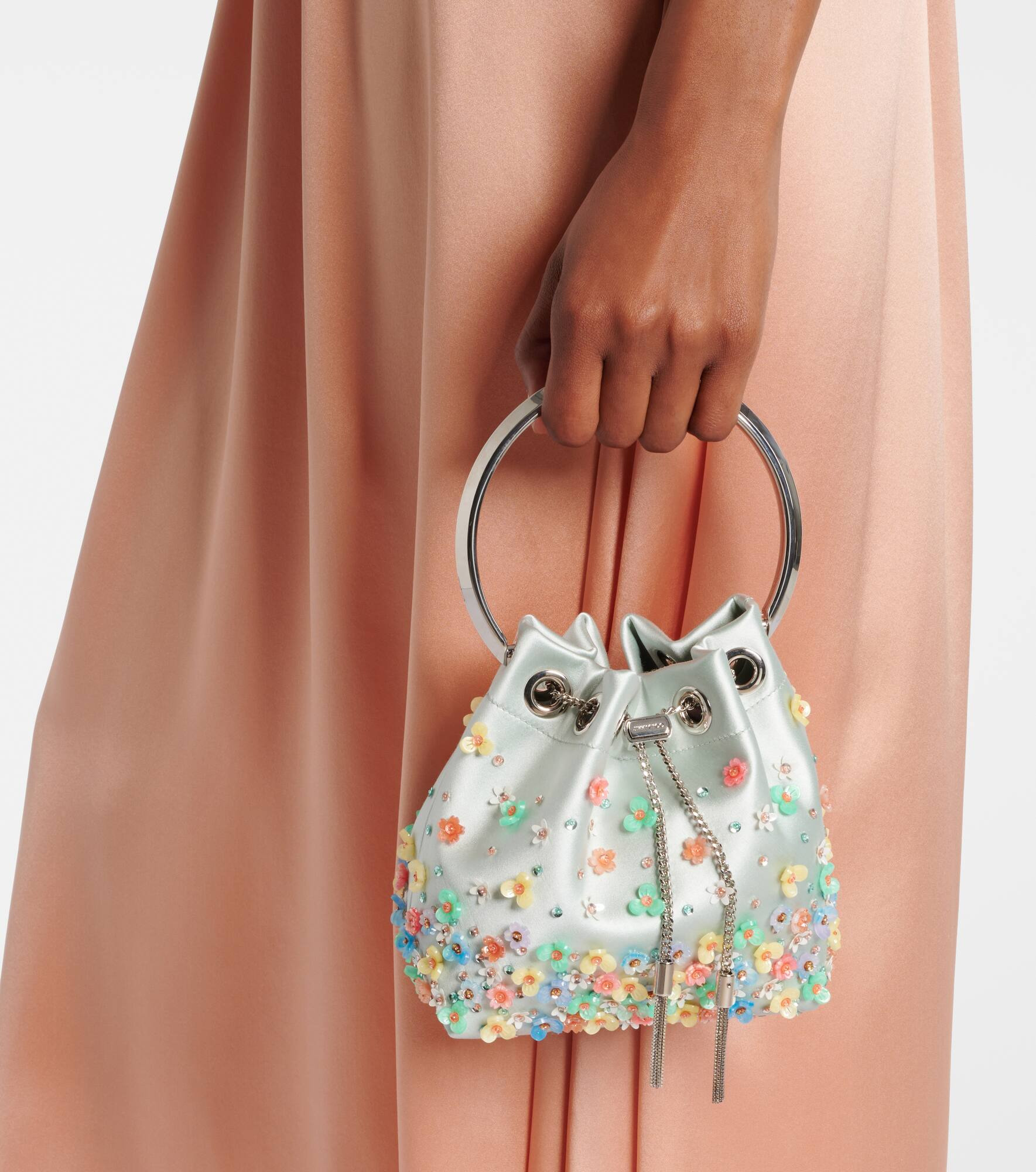 Bon Bon embellished satin bucket bag - 2