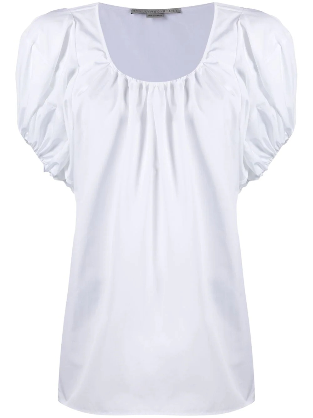 gathered-detail short-sleeve top - 1