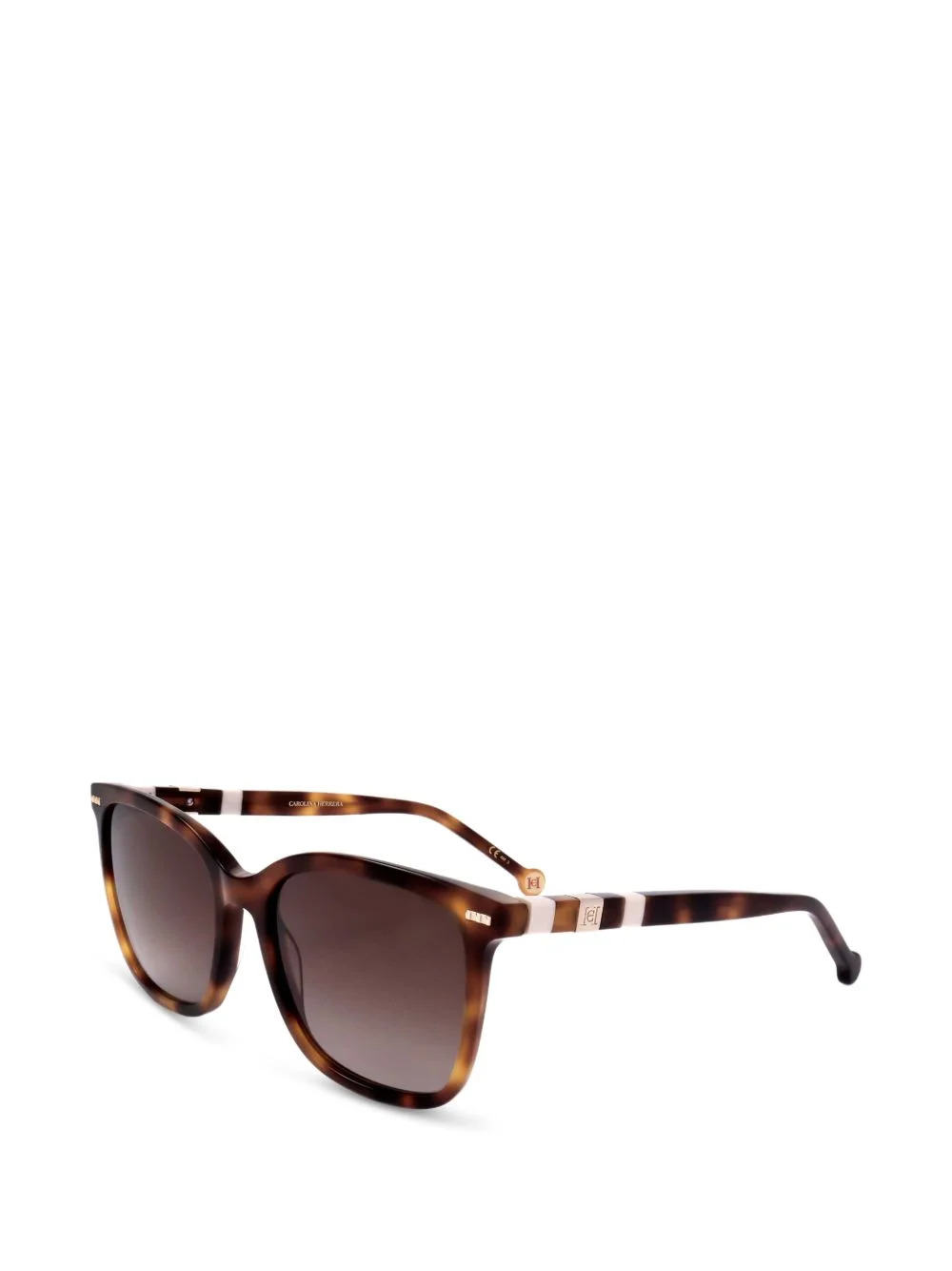 tortoiseshell-effect square-frame sunglasses - 1
