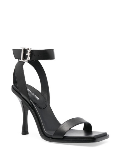 DSQUARED2 D2-buckle 100mm leather sandals outlook