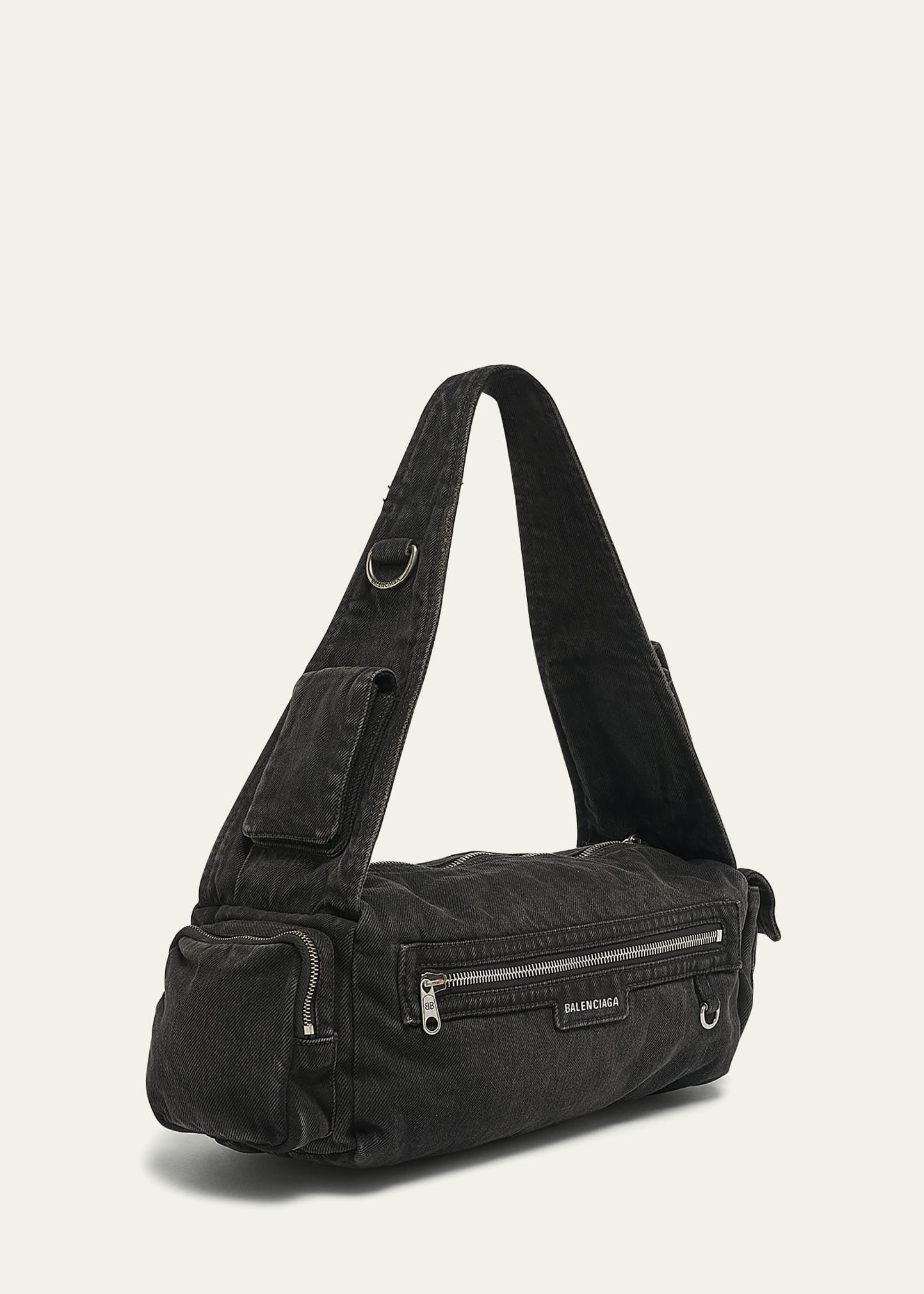 Superbusy Sling Washed Denim Shoulder Bag - 3