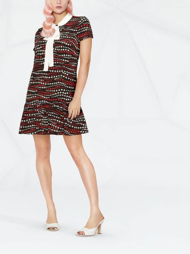 REDValentino star-print short-sleeved dress outlook