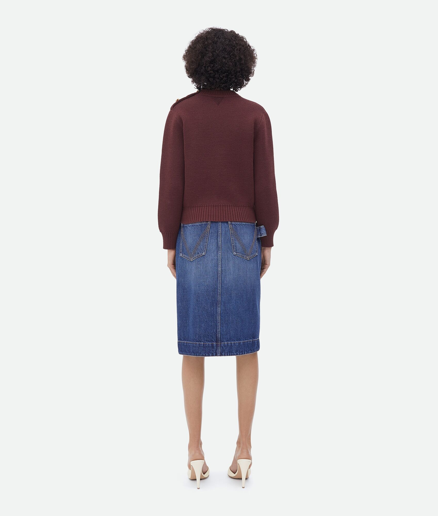wool jumper with metal knot buttons - 3