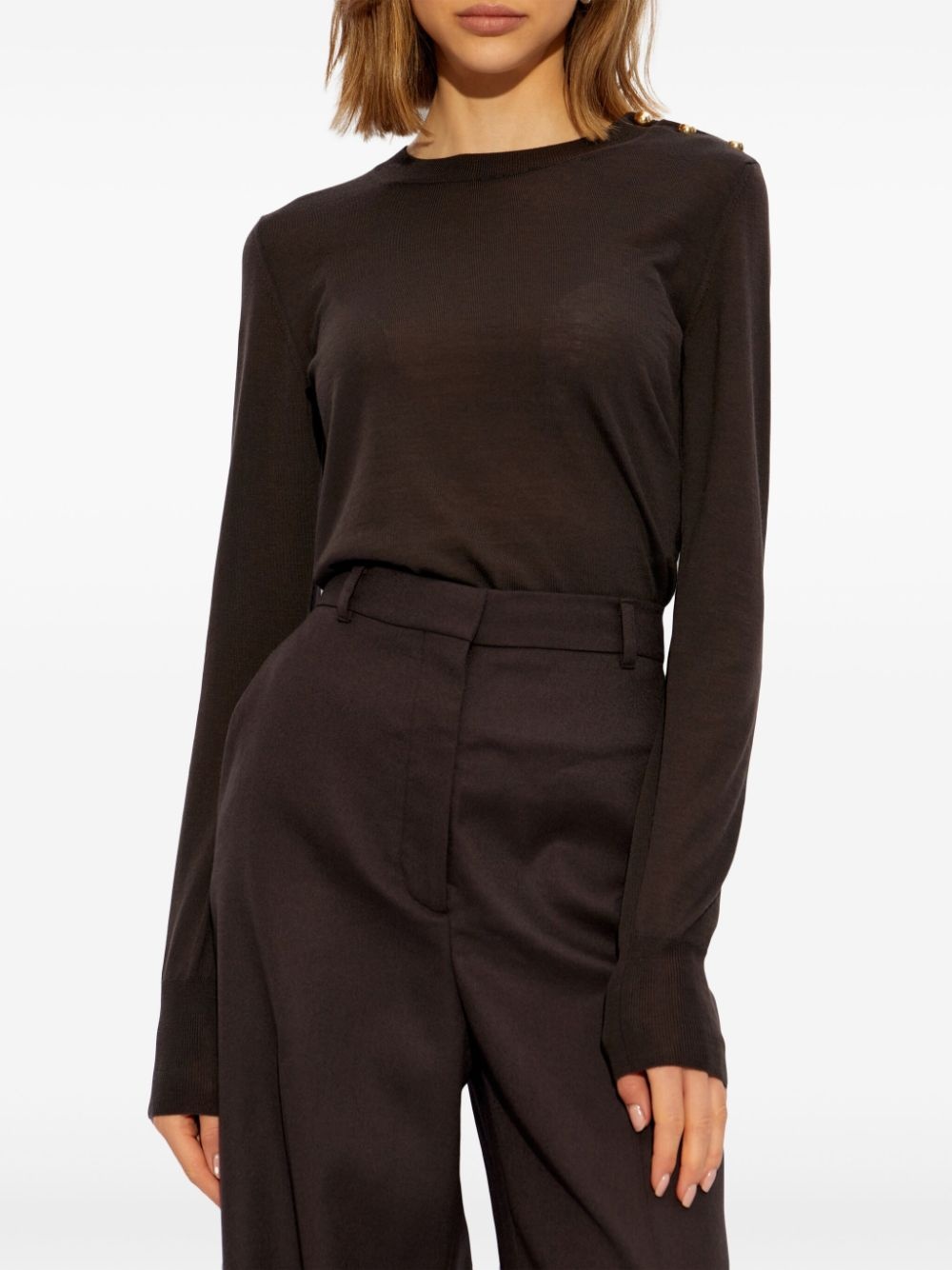 fine-knit wool jumper - 3