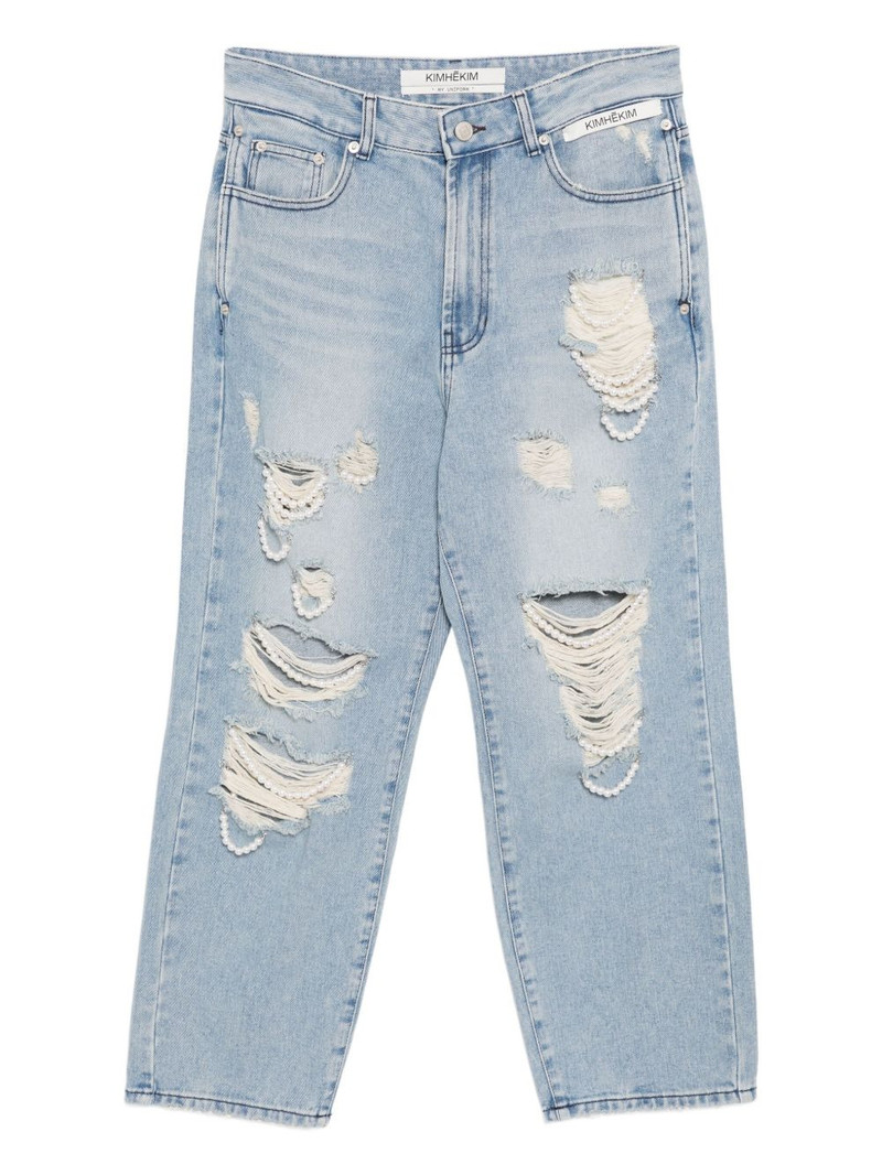 pearl embellished jeans 1