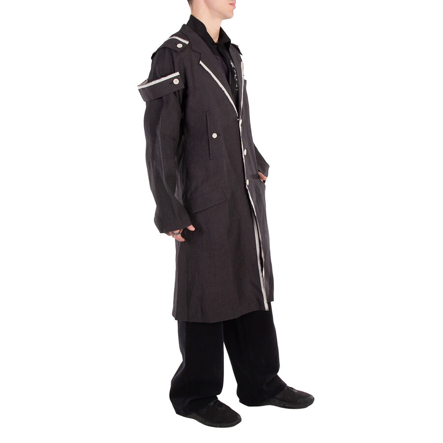 Yohji Yamamoto Hemp Cloth K-Shoulder Epaulet Long J - 3