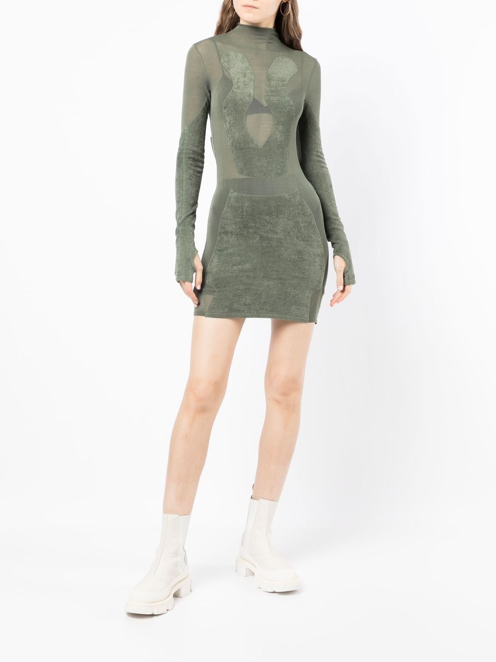 Chenille intarsia mini dress - 2