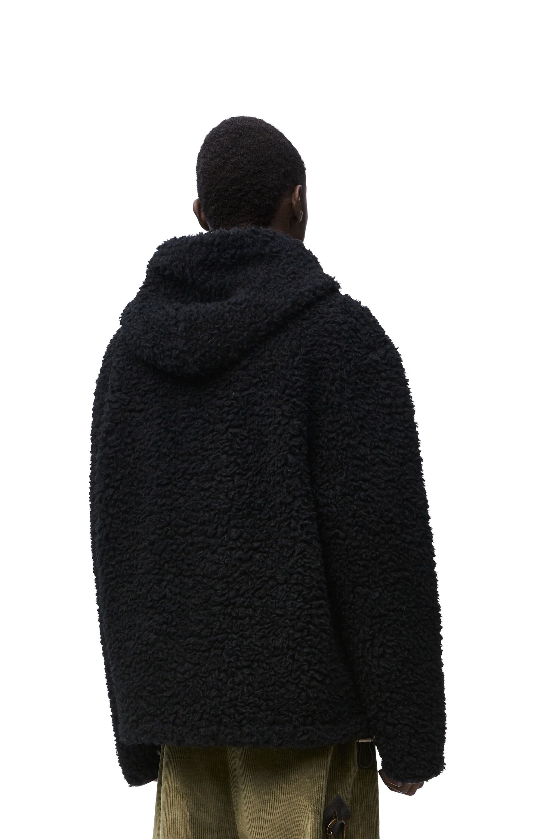 Hooded jacket in alpaca and wool blend - 4
