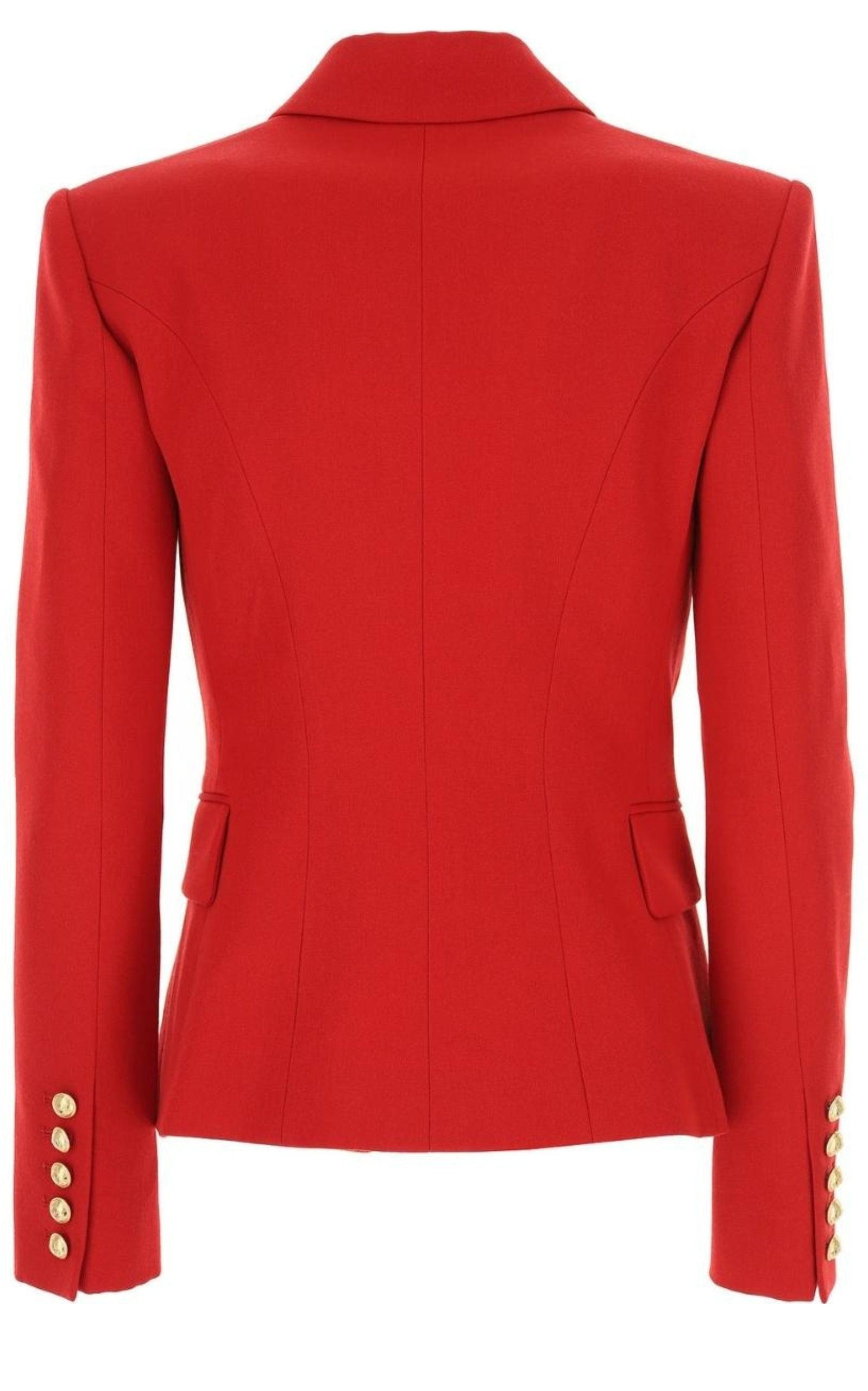 Double Breasted Tailored Wool Blazer - 6